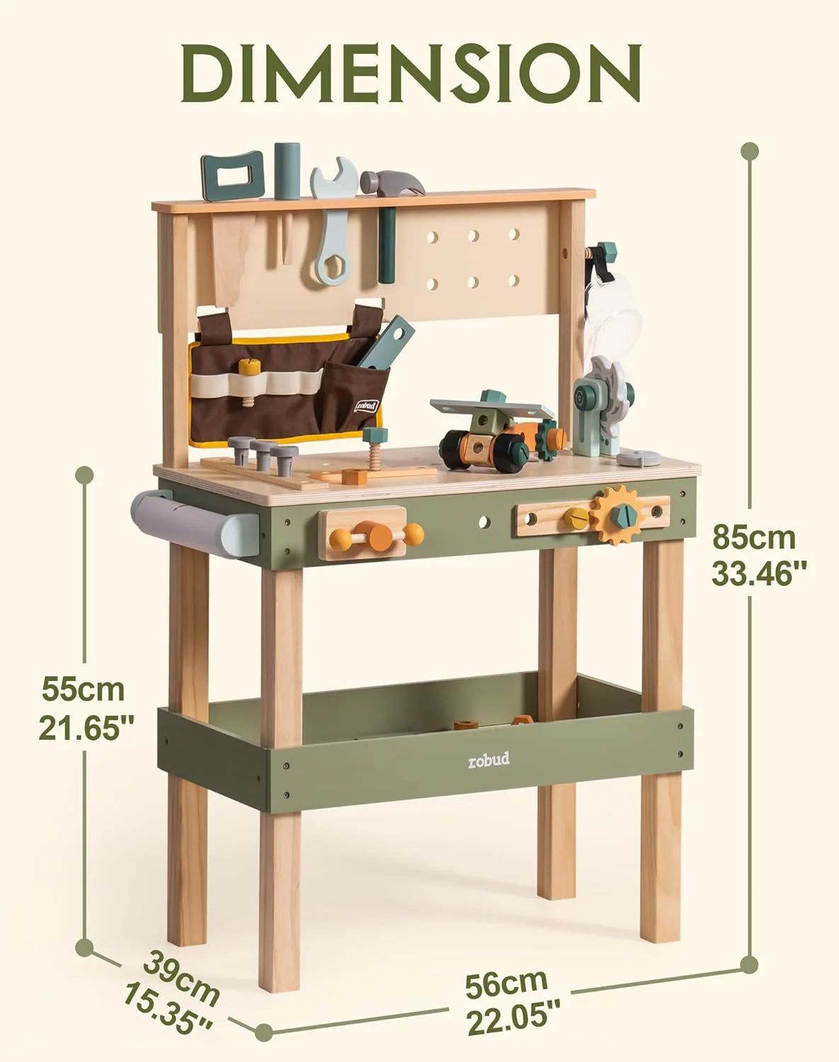 Avocado Green Tool Bench - Image 3