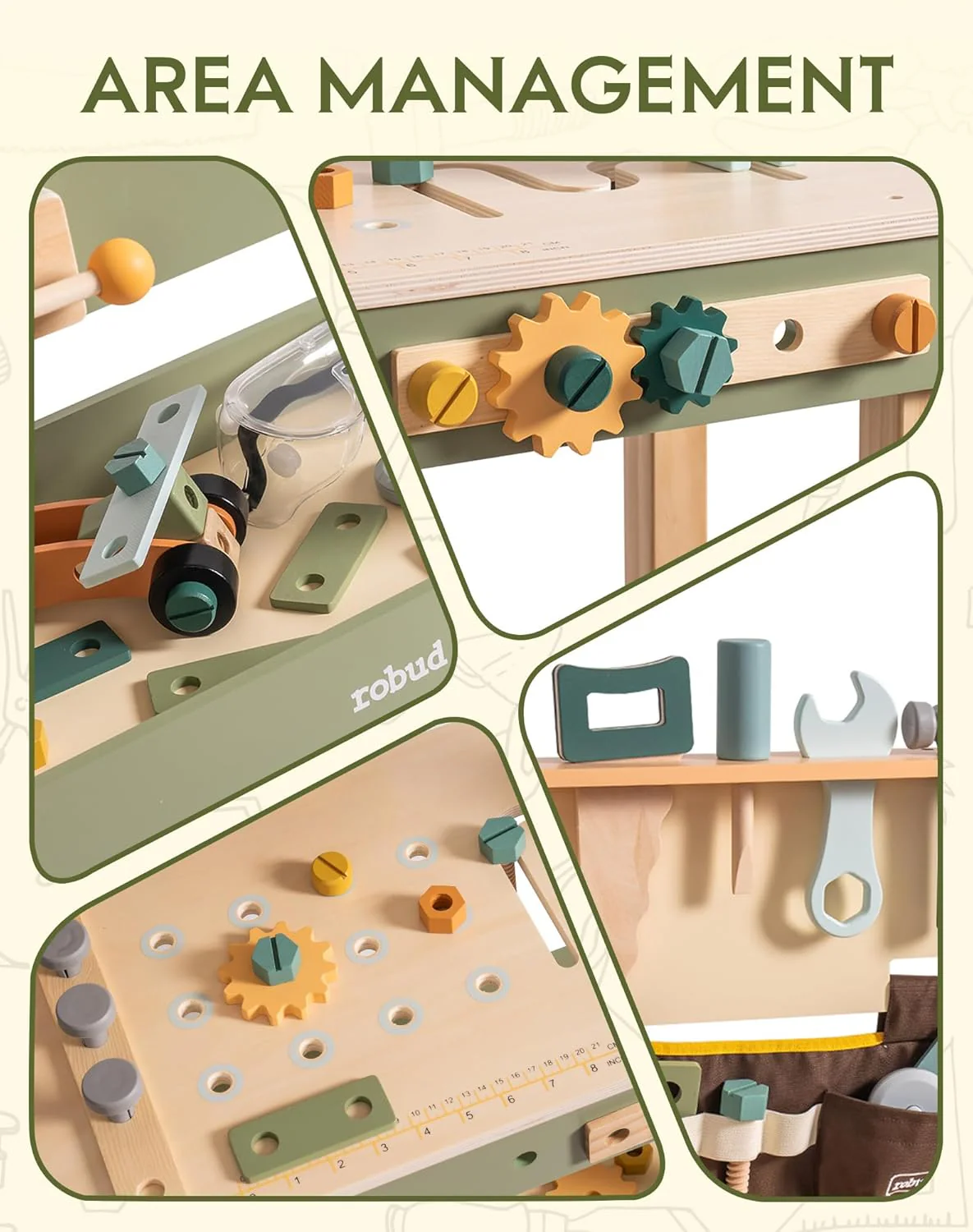 Avocado Green Tool Bench - Image 4