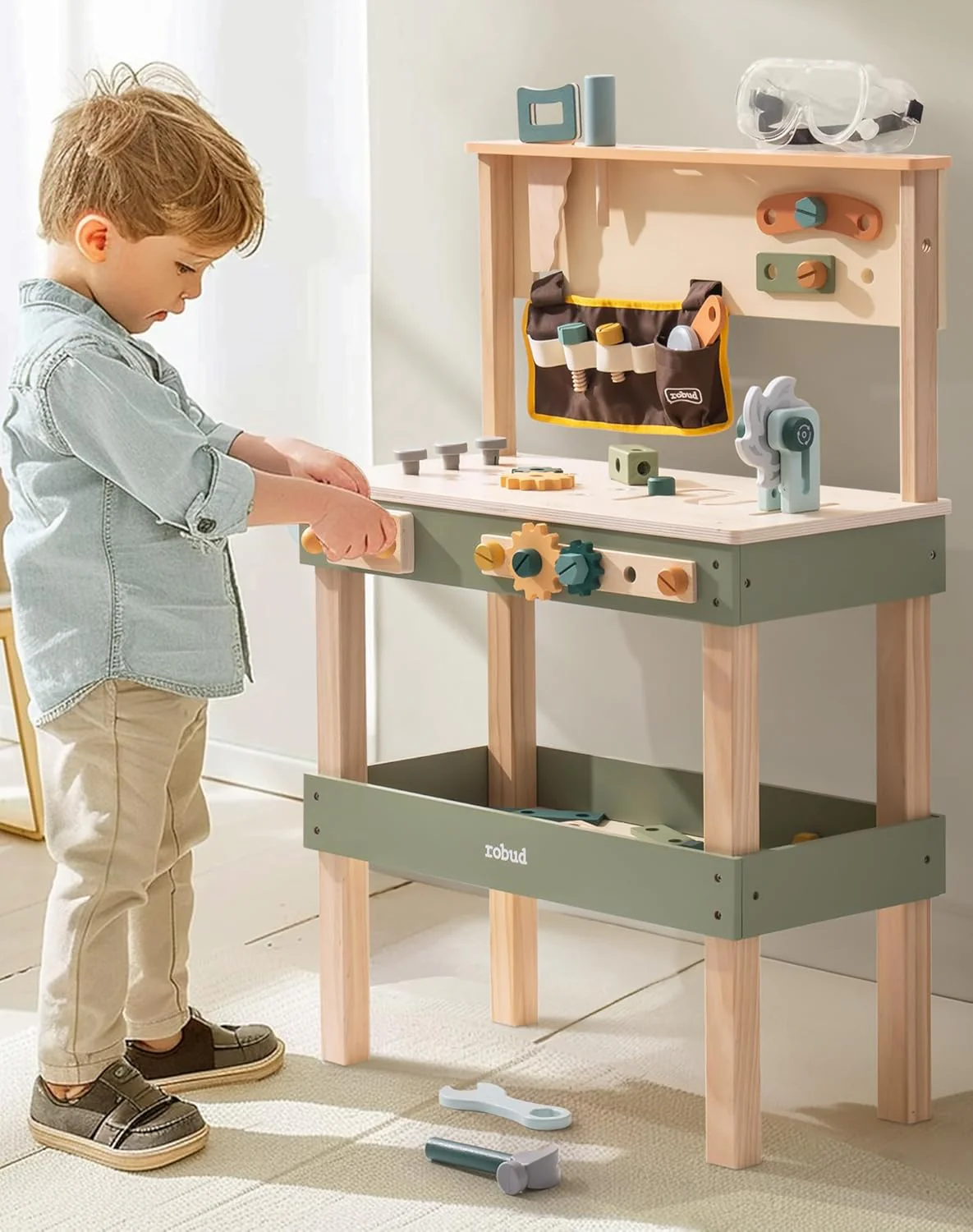 Avocado Green Tool Bench - Image 9