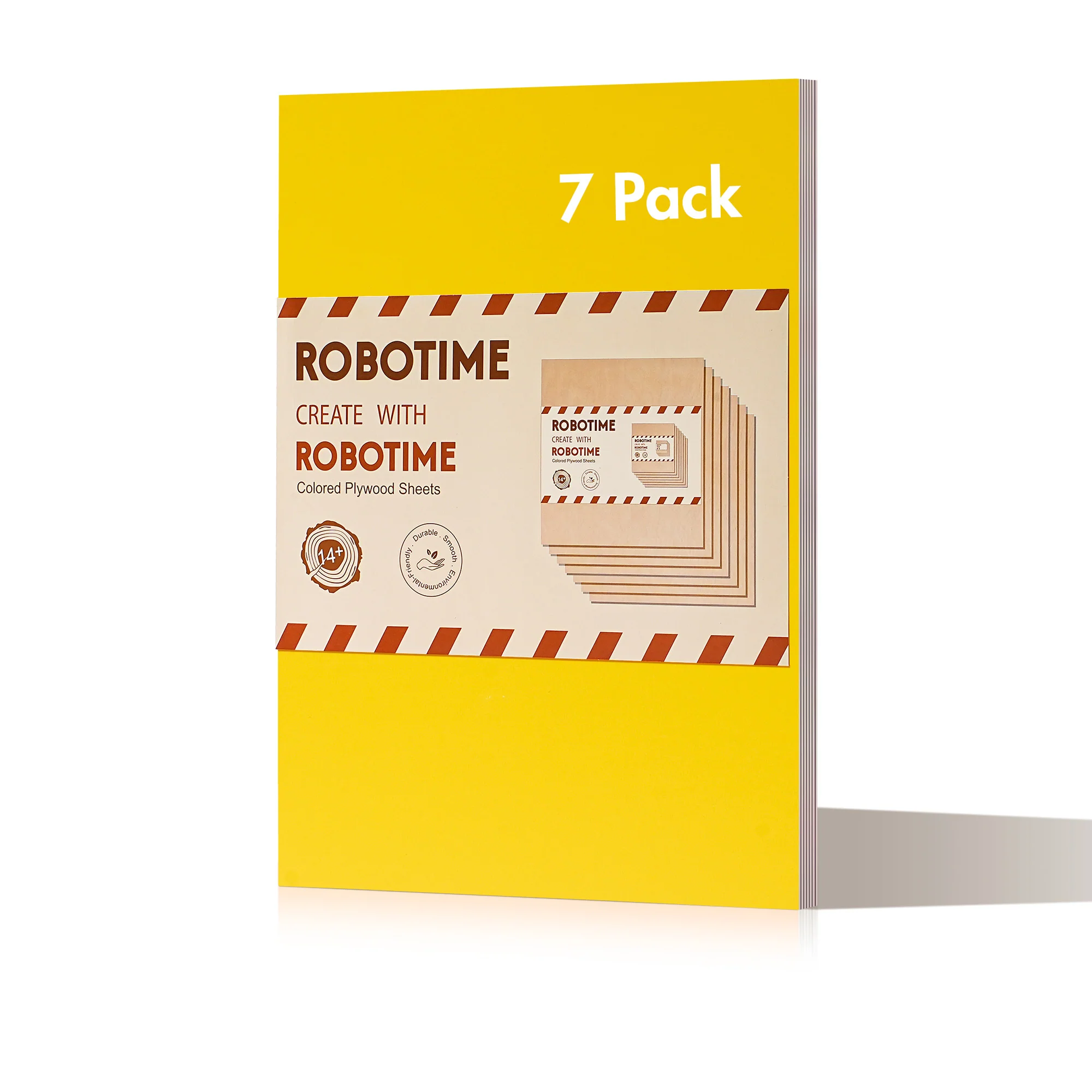 ROBOTIME 7-Pack Double-Sided Colored Basswood Sheets - Image 6