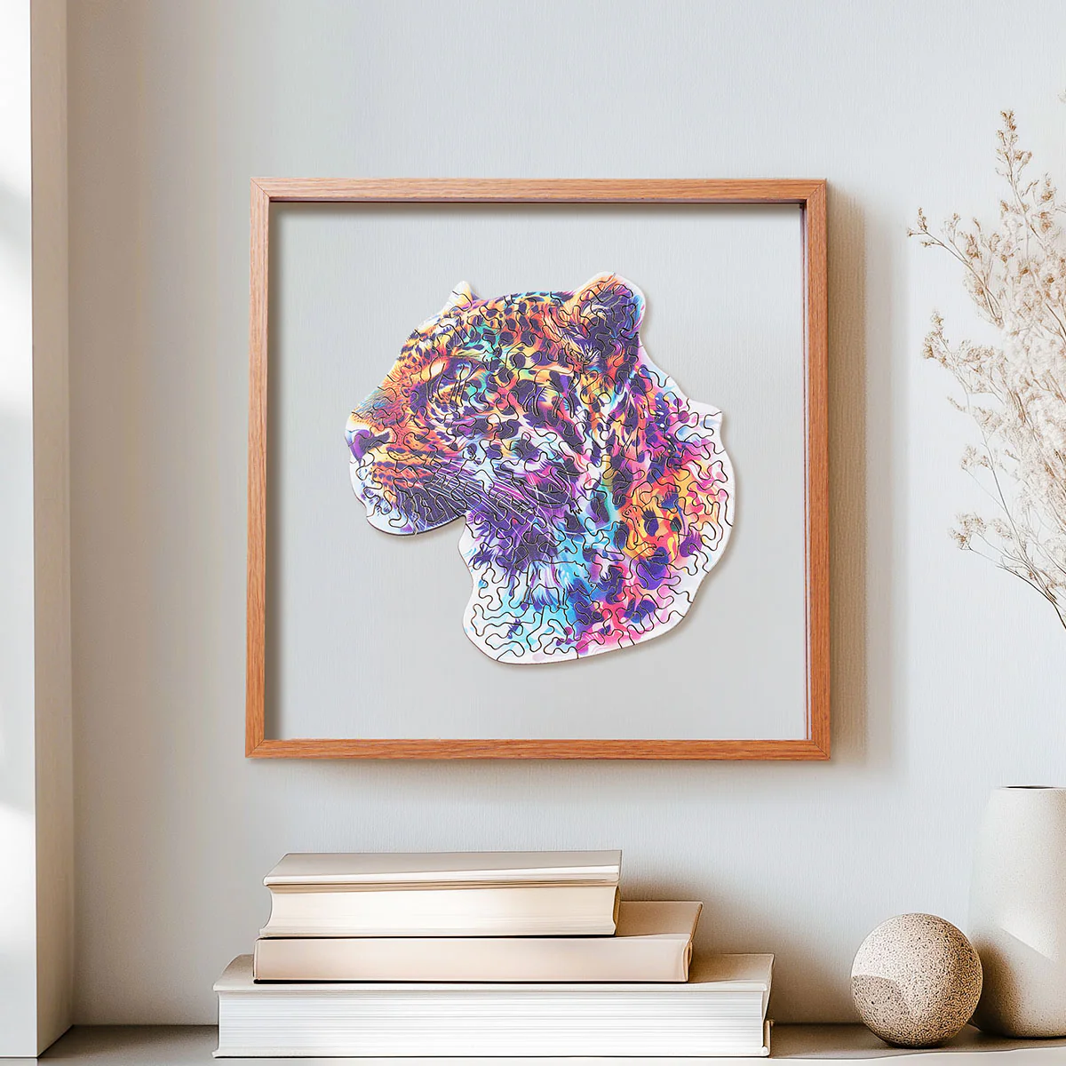 ROBOTIME Fancy Leopard Wooden Jigsaw Puzzle with Frame - Image 2