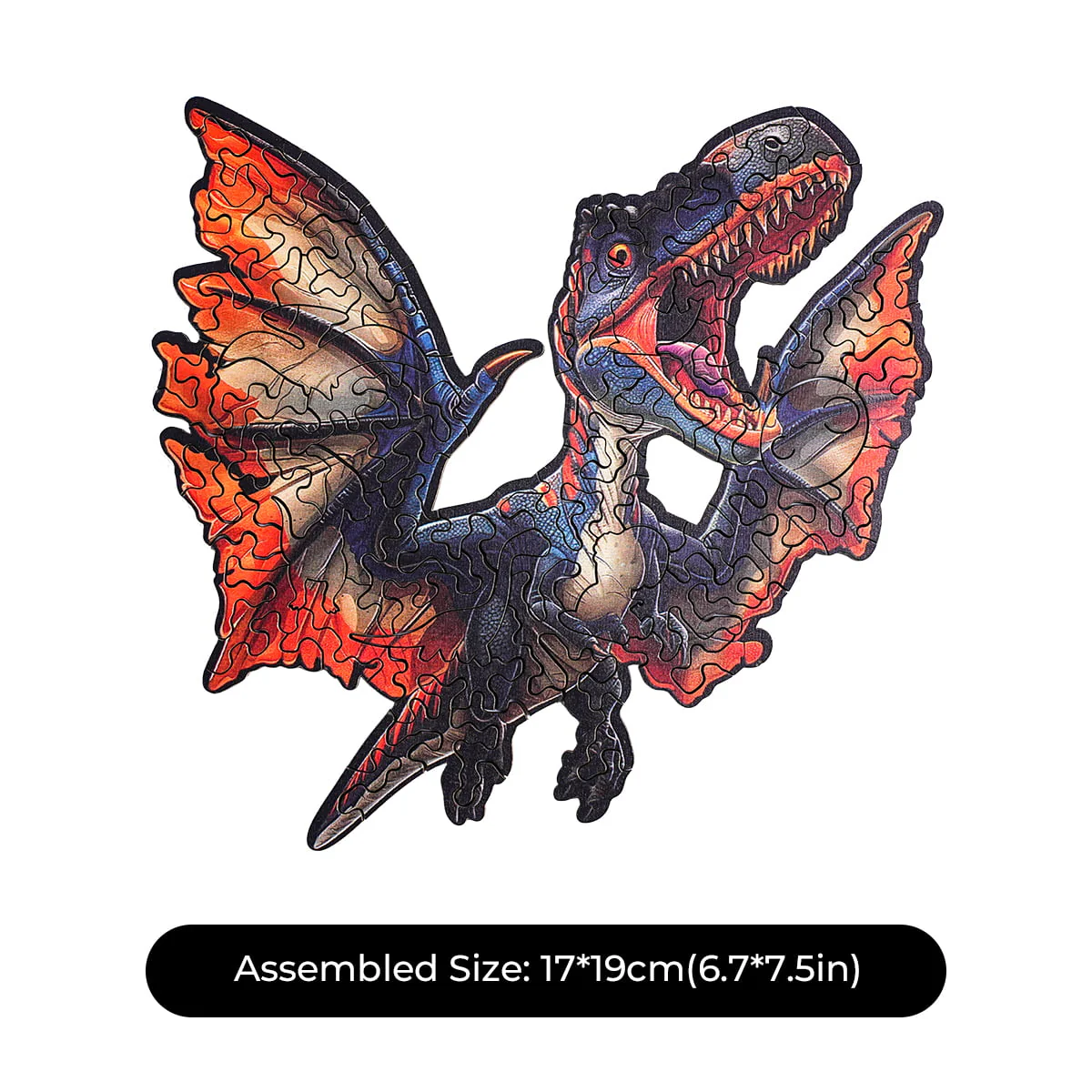 ROBOTIME Fierce Pterosaur Wooden Jigsaw Puzzle - Image 4