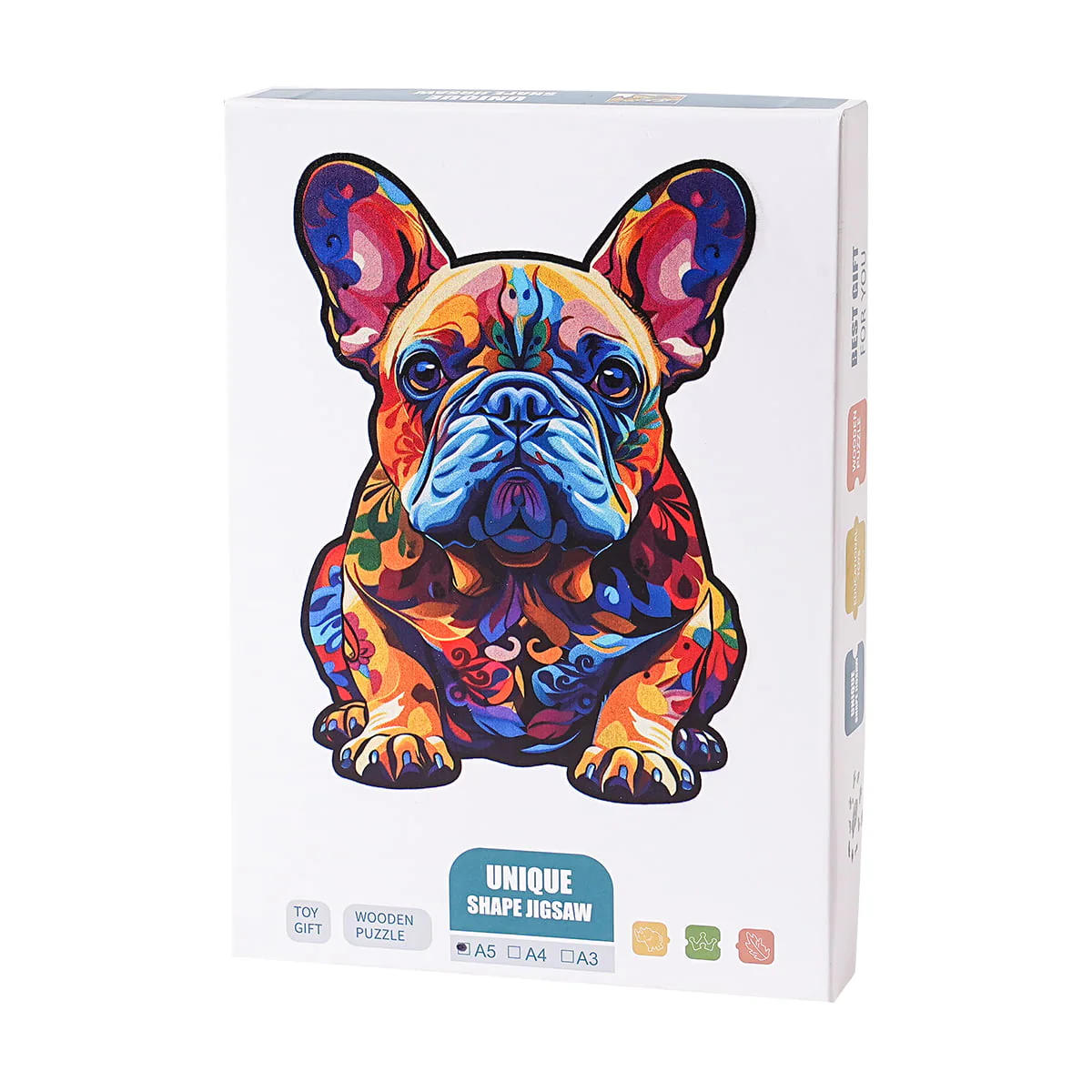 ROBOTIME French Bulldog Wooden Jigsaw Puzzle - Image 4