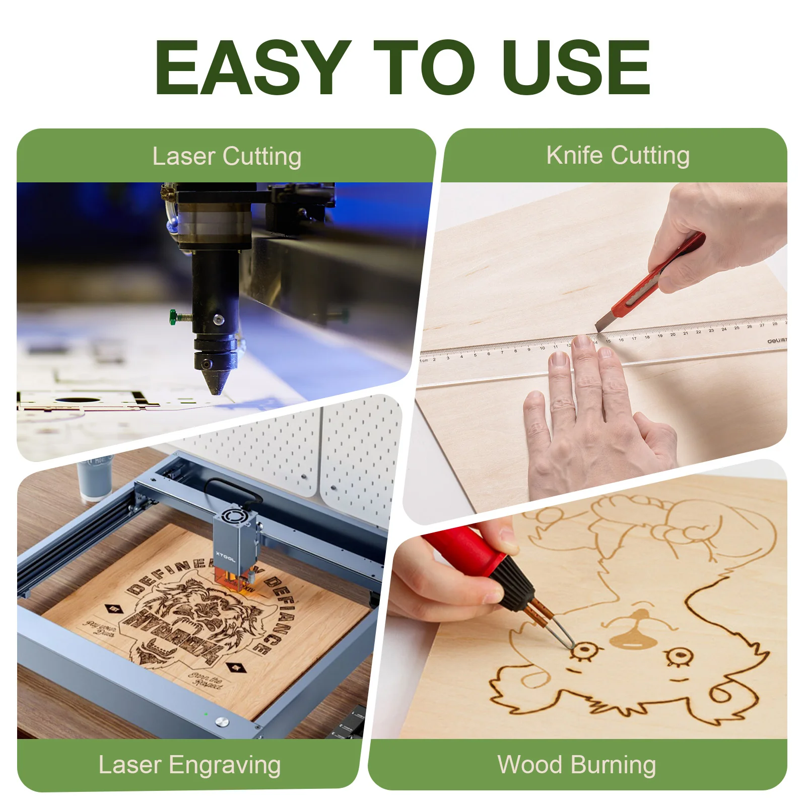 ROBOTIME Basswood & Walnut Plywood Sheets for Laser Cutting - Image 4