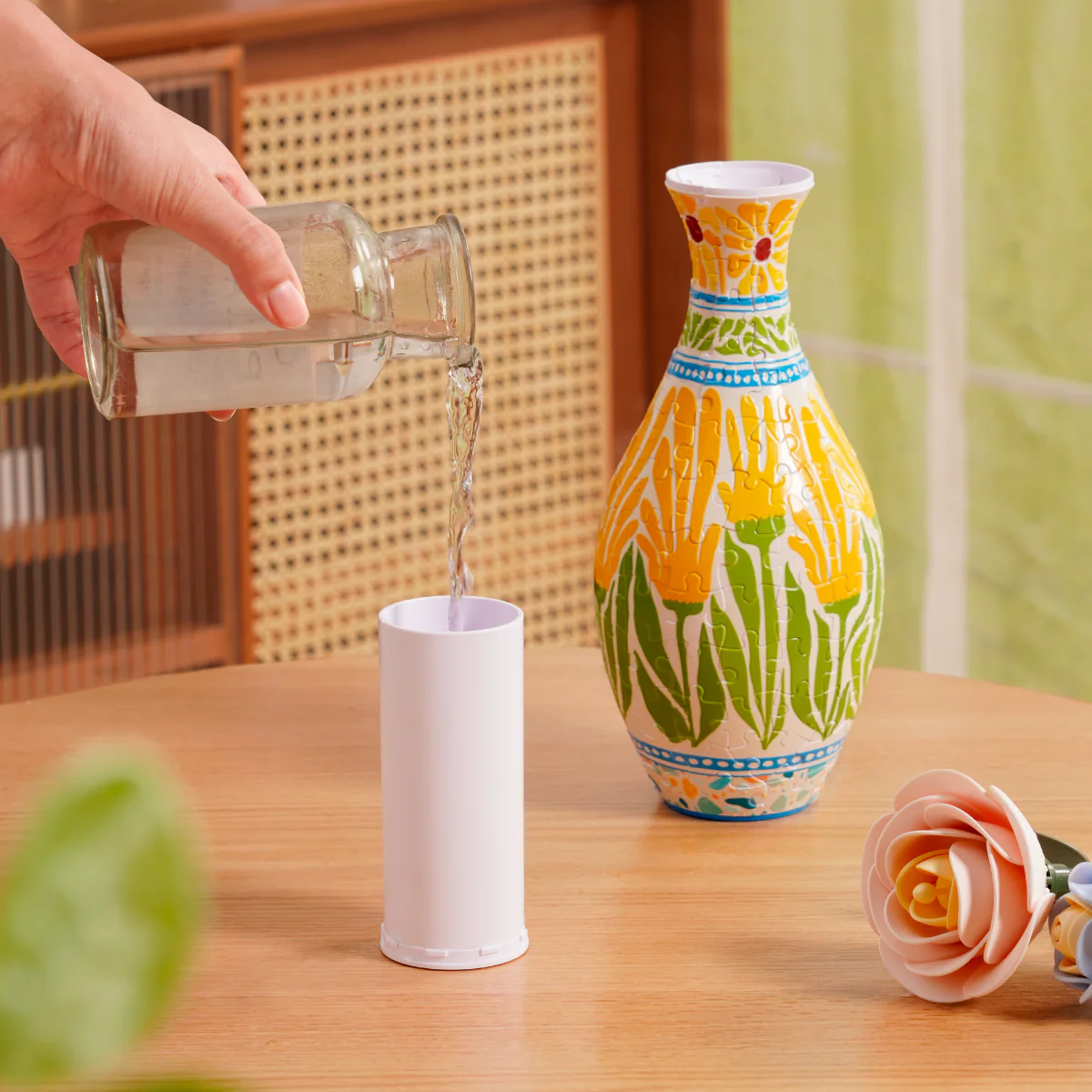 Robotime Puzzle Vase Summer Blossoms Sunset Mosaic VAS001 - Image 4