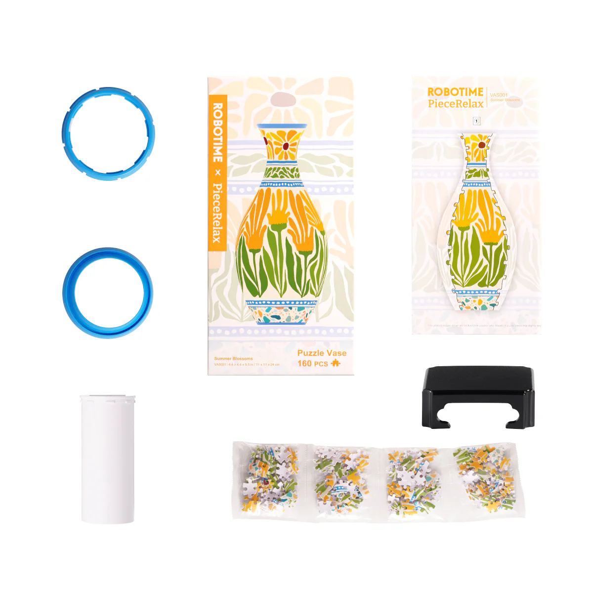 Robotime Puzzle Vase Summer Blossoms Sunset Mosaic VAS001 - Image 5
