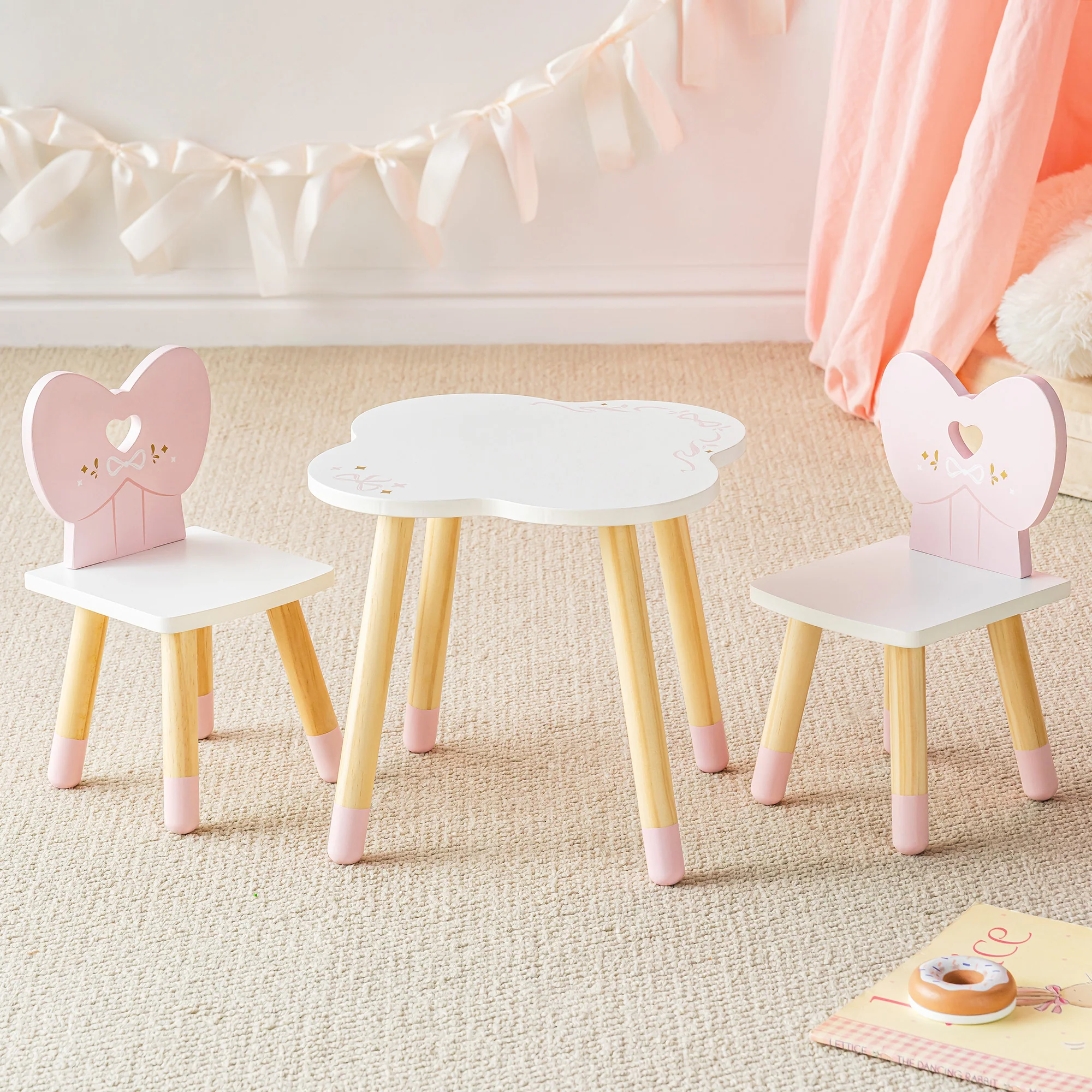 ROBUD 18 Inch Dolls Table Chairs Set - Image 2