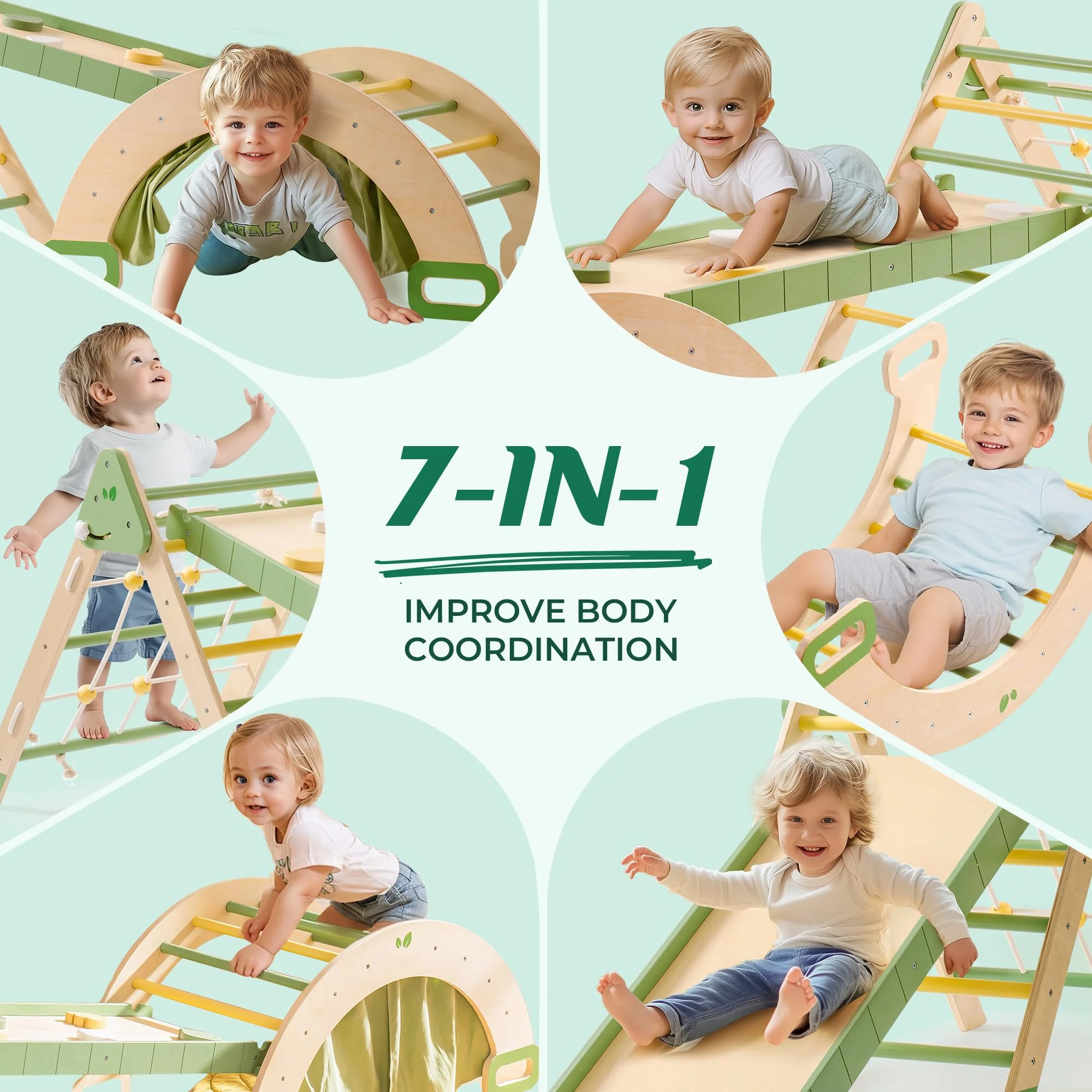 ROBUD 5 in 1 Toddler Climbing Toys Set - Image 6