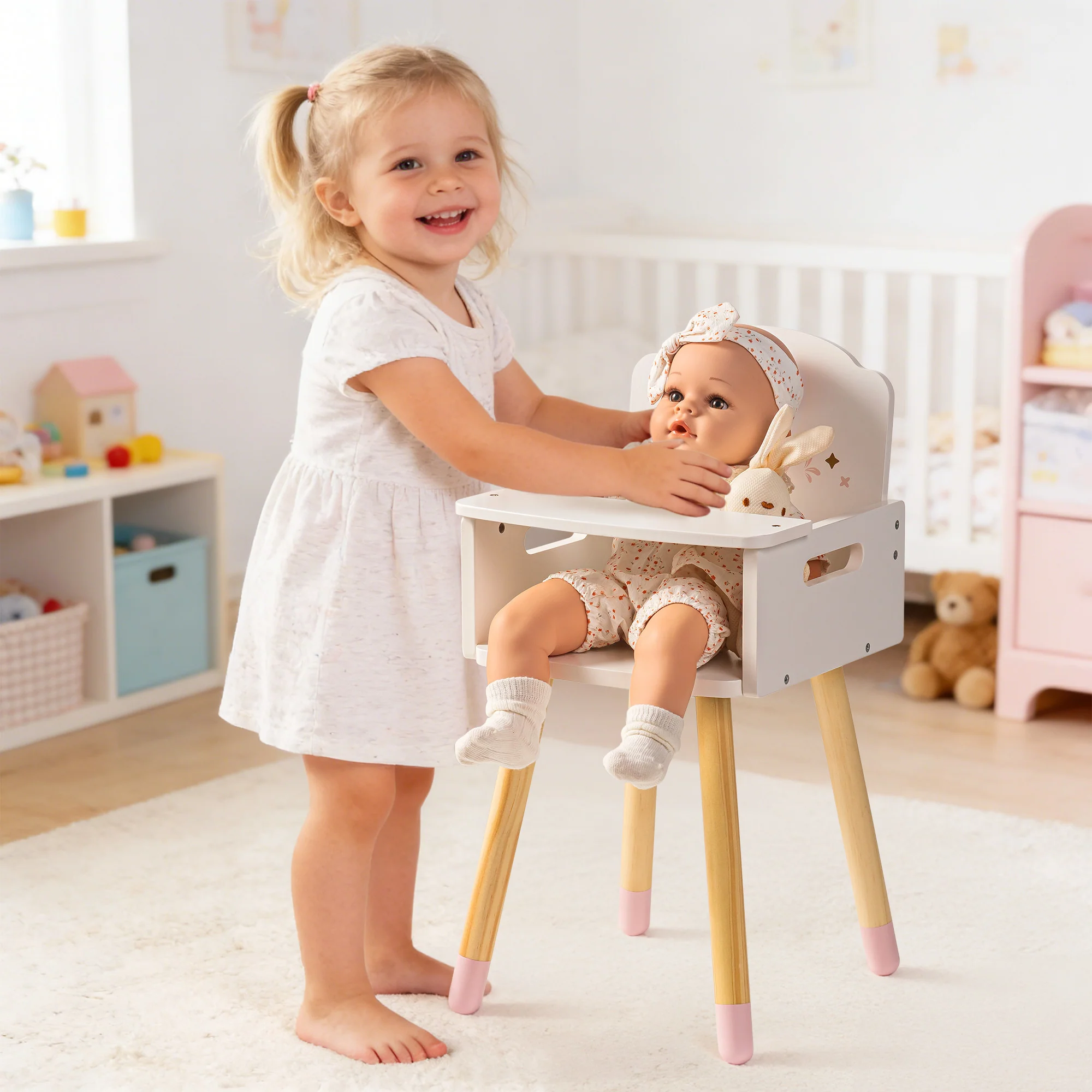 ROBUD Baby Doll High Chair with Heart-Shaped - Image 5