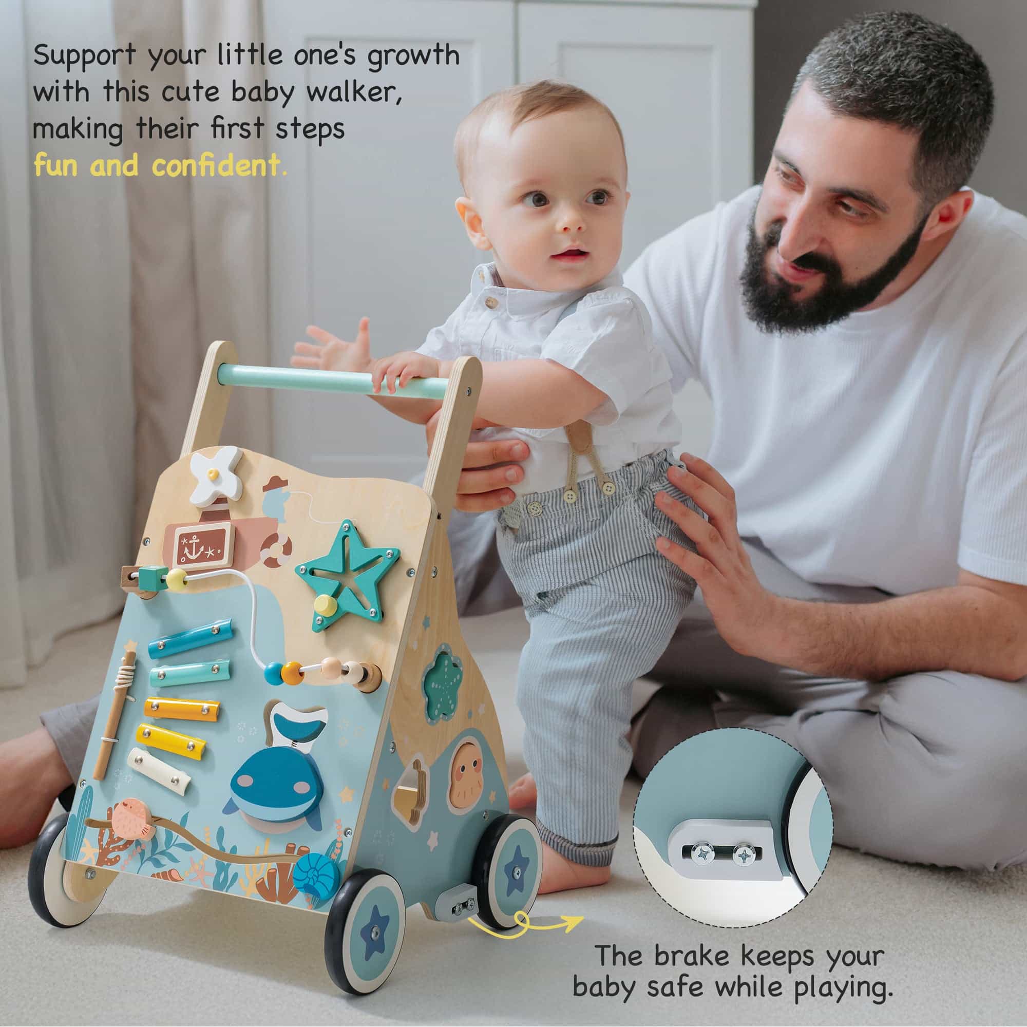 Robud Baby Push Walkers Wooden - Image 5