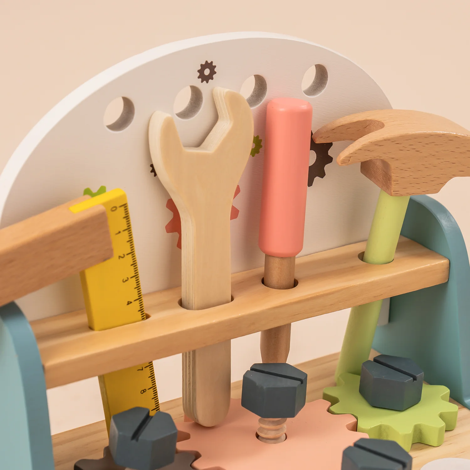 ROBUD Mini Wooden Play Tool Workbench Set WG201 - Image 5