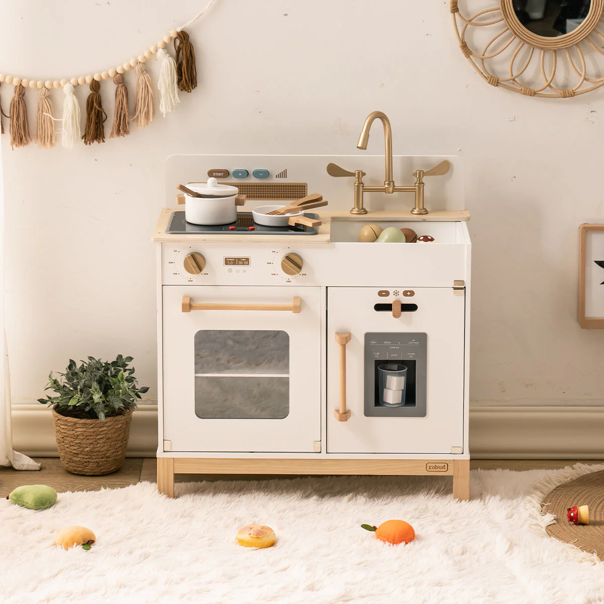 ROBUD Montessori Wooden Play Kitchen