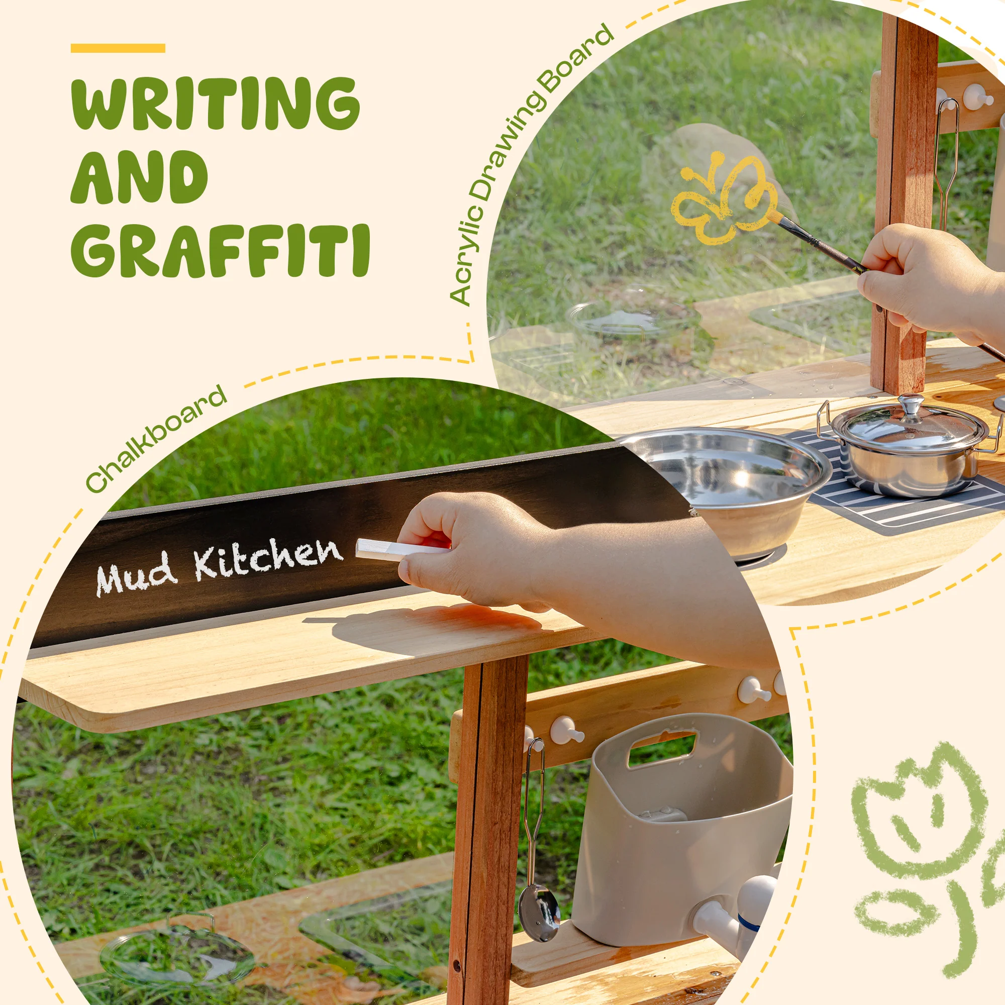 ROBUD Outdoor Mud Kitchen - Caramel - Image 9