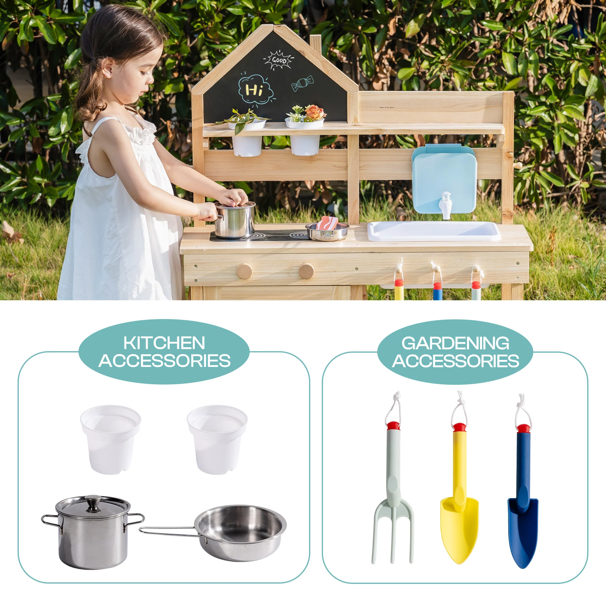 ROBUD Outdoor Mud Kitchen for Kids ¨C Childlike Fun - Image 12