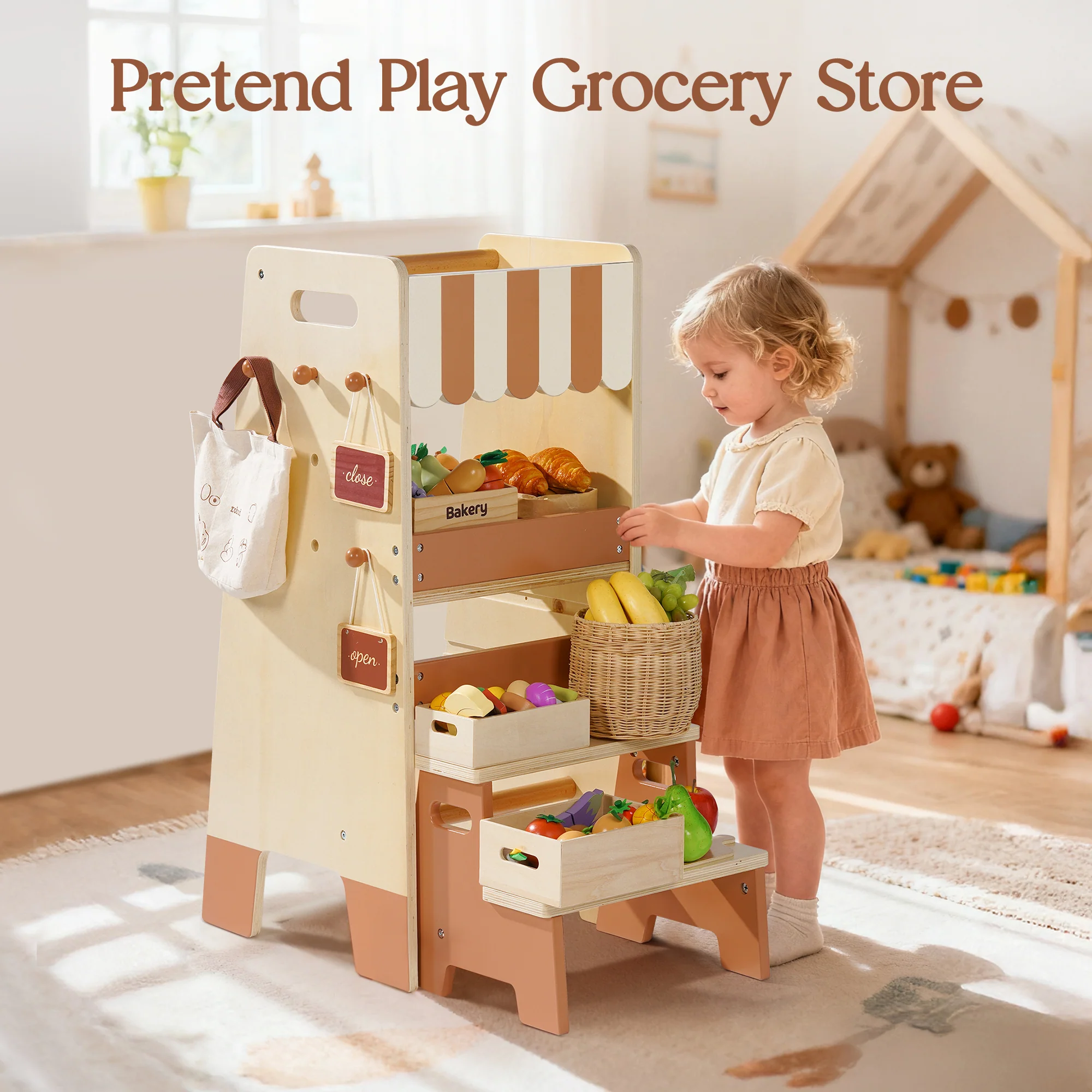 ROBUD Toddler Standing Tower with Step Stool Set - Image 18