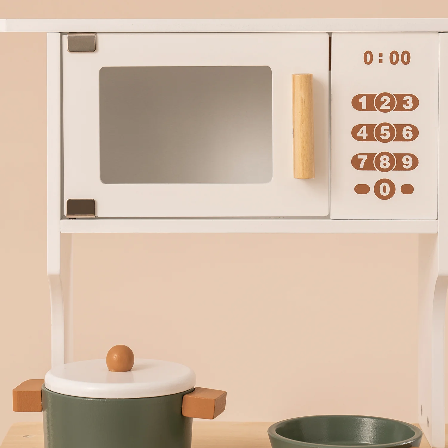 ROBUD Vintage Green Wooden Play Kitchen WCF04 - Image 4