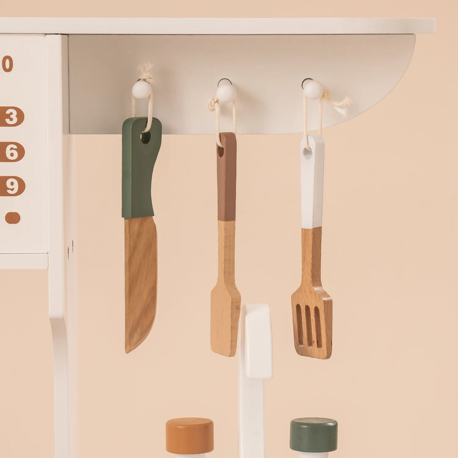 ROBUD Vintage Green Wooden Play Kitchen WCF04 - Image 5