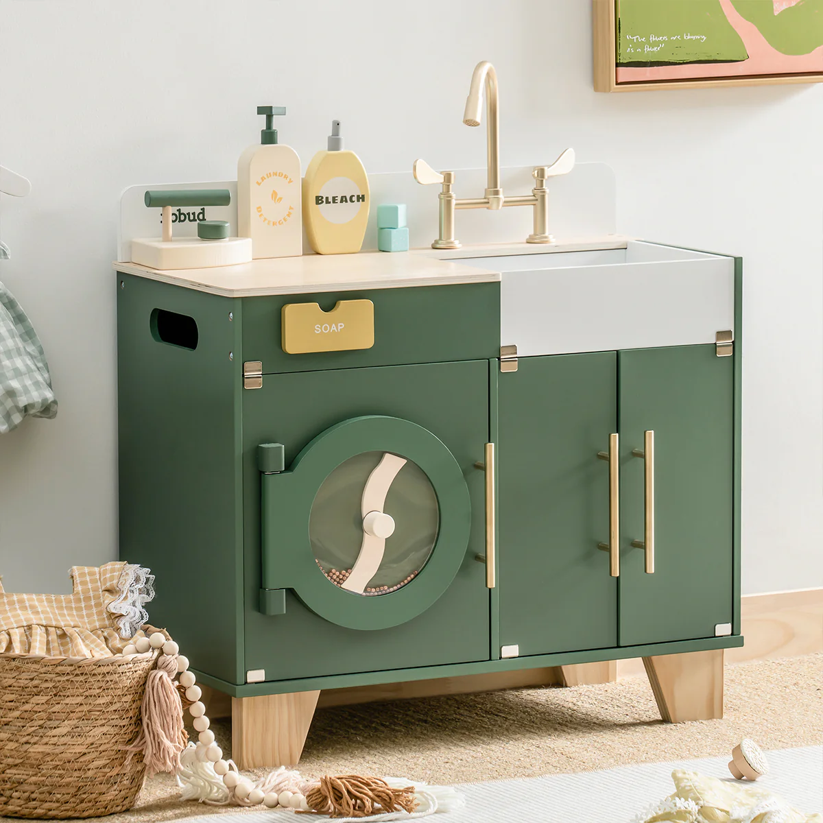 Robud Vintage Wooden Multi-Function Washing Machine - Image 3