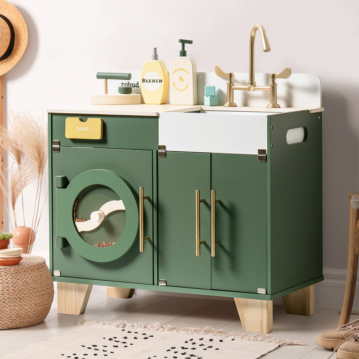 Robud Vintage Wooden Multi-Function Washing Machine - Image 4