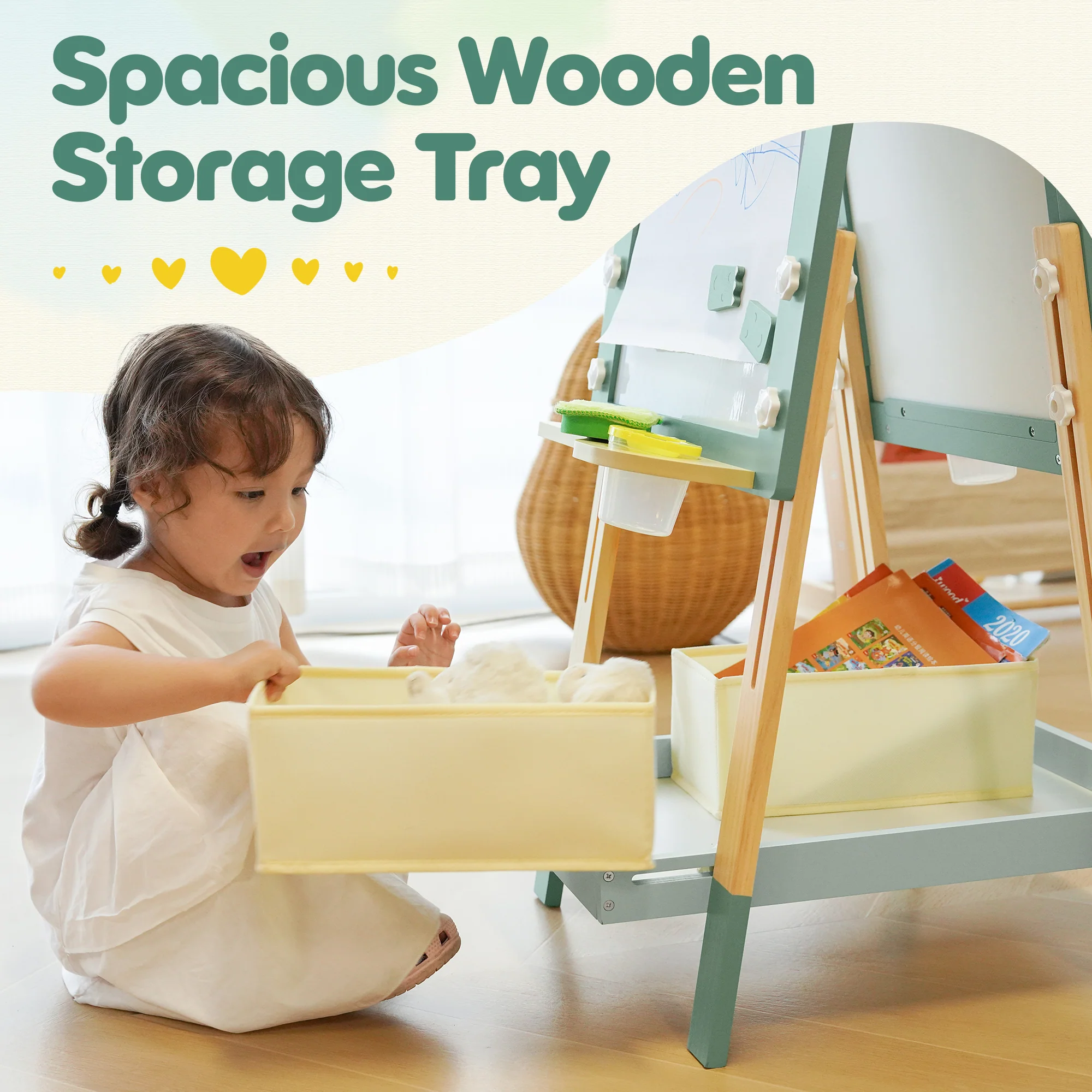 ROBUD Wooden Adjustable Crocodile Easel for Kids - Image 7