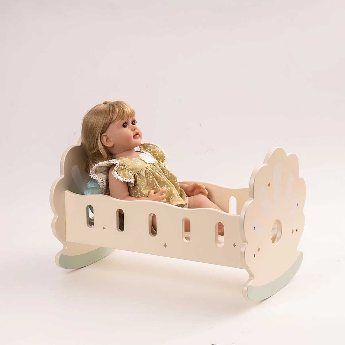 ROBUD Wooden Baby Doll Crib - Image 3
