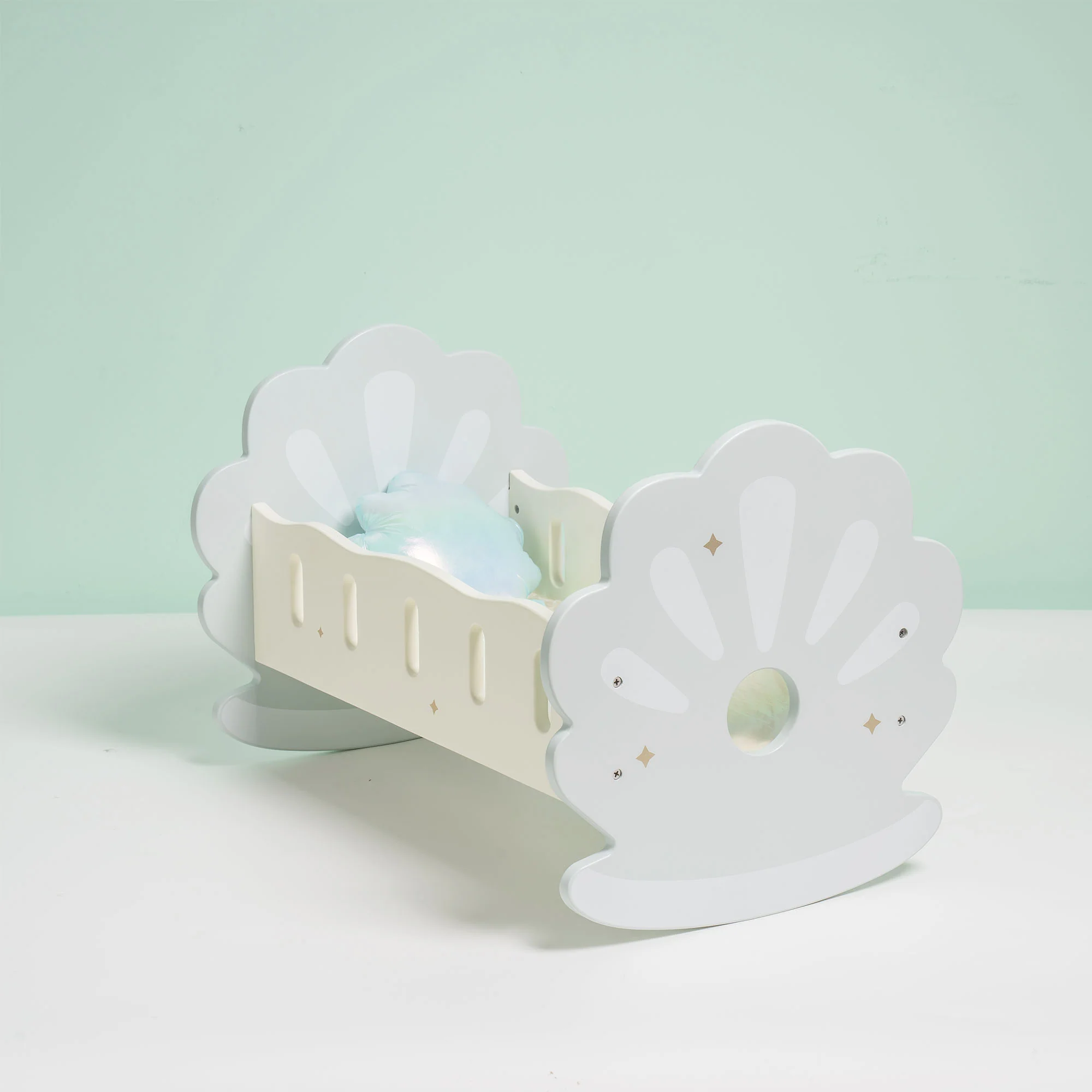 ROBUD Wooden Baby Doll Crib - Image 8