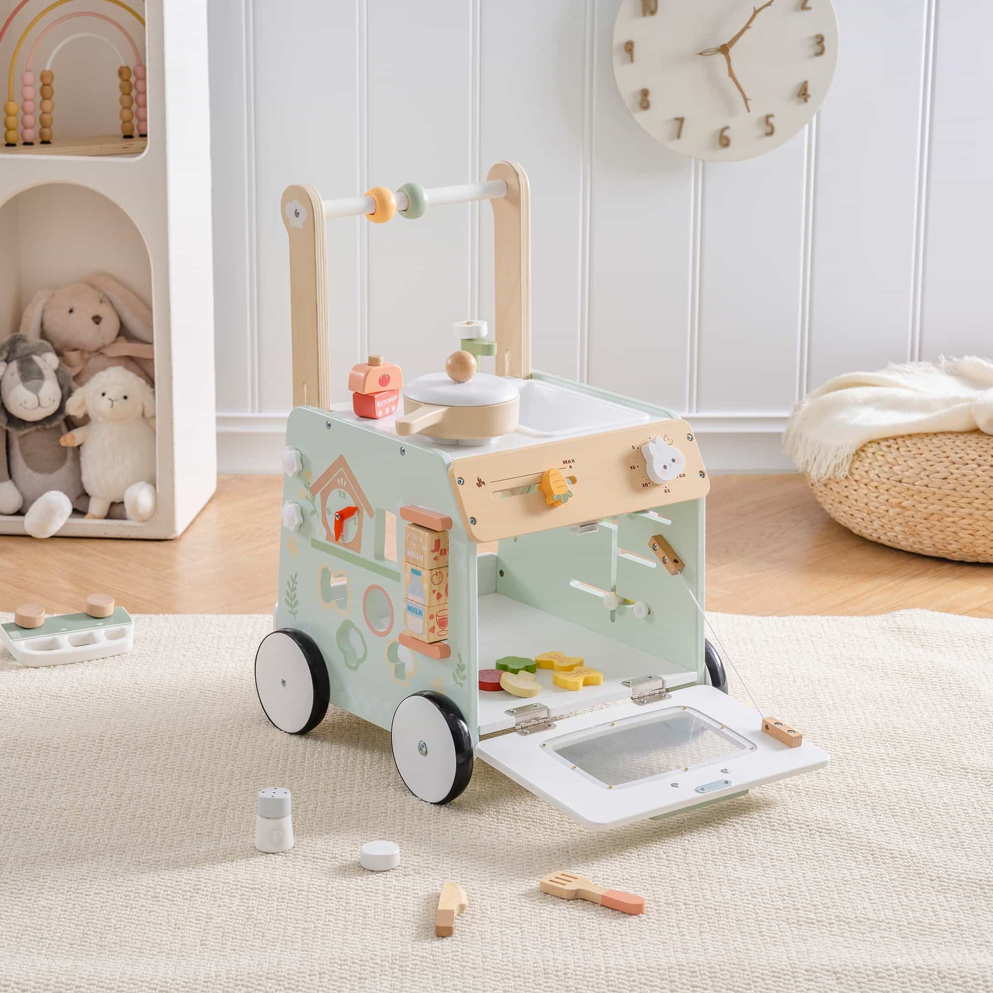 ROBUD Wooden Baby Push Walker Spring Countryside - Image 2