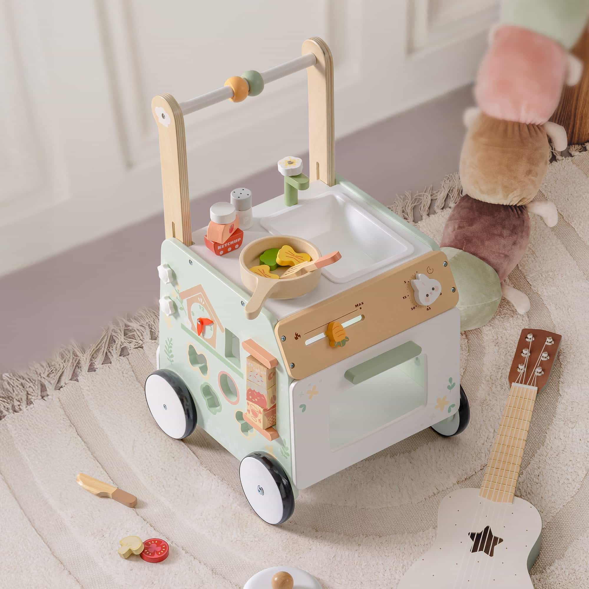 ROBUD Wooden Baby Push Walker Spring Countryside - Image 3