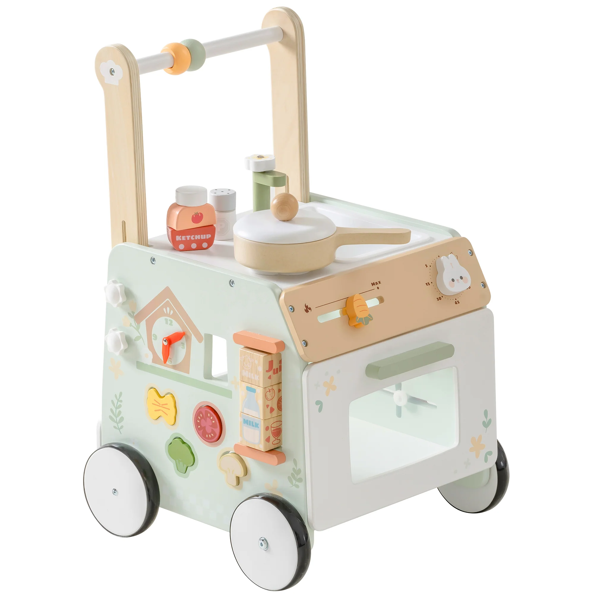 ROBUD Wooden Baby Push Walker Spring Countryside - Image 5