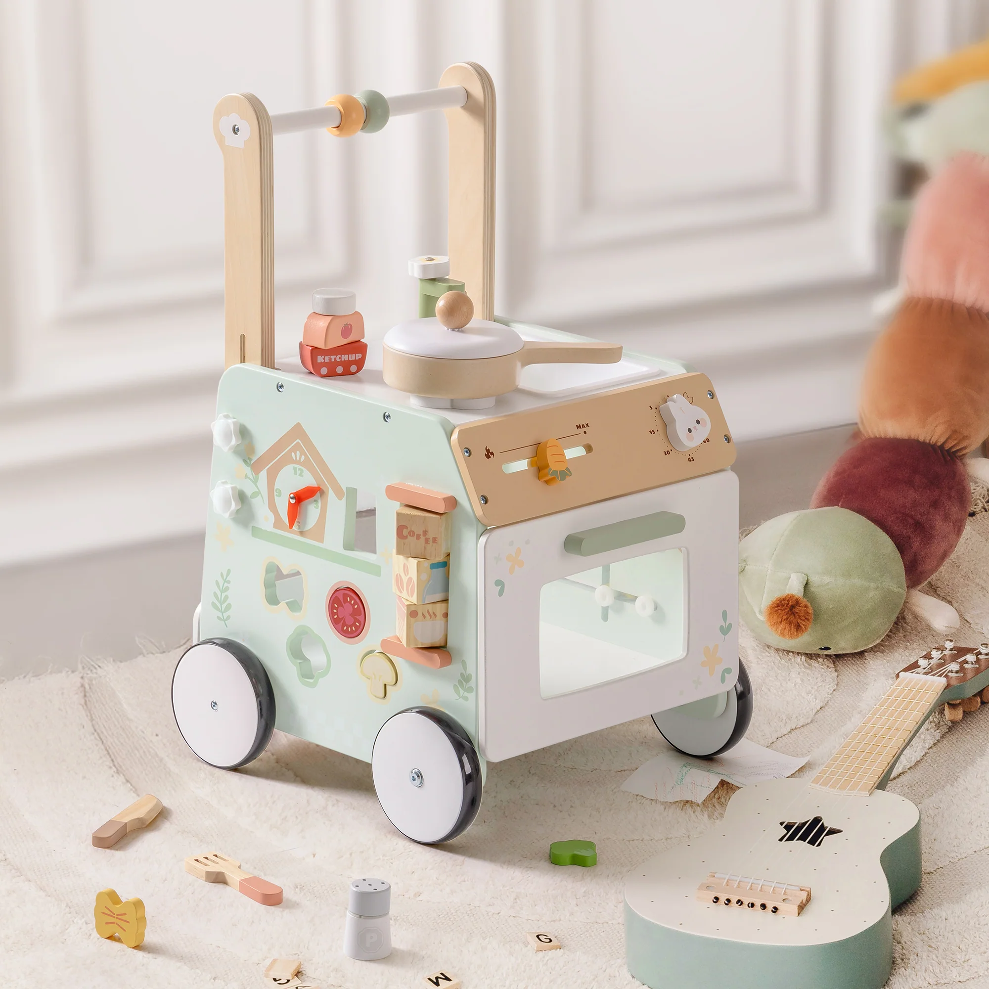 ROBUD Wooden Baby Push Walker Spring Countryside - Image 7