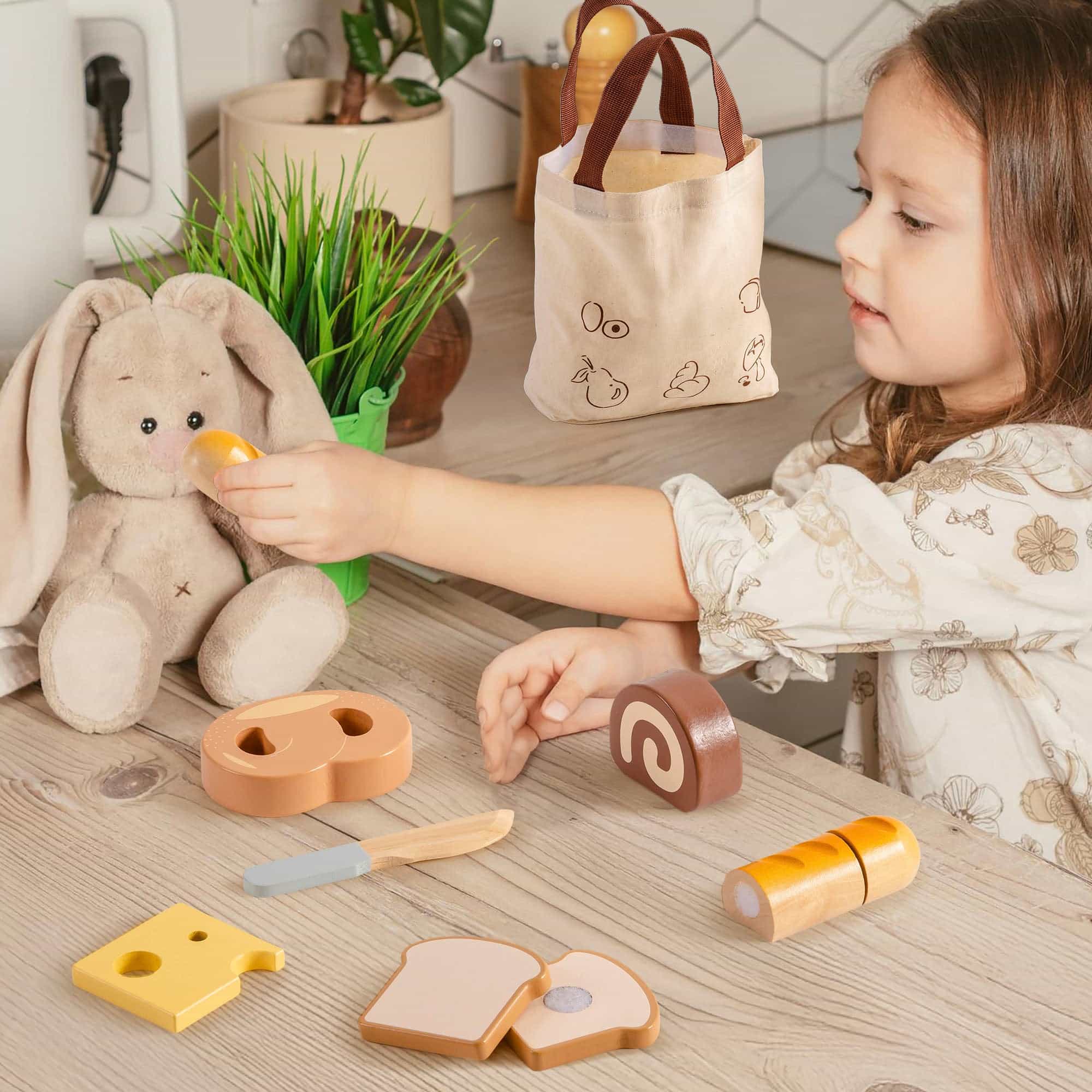 ROBUD Wooden Childs Play Food Set - Desserts - Image 10