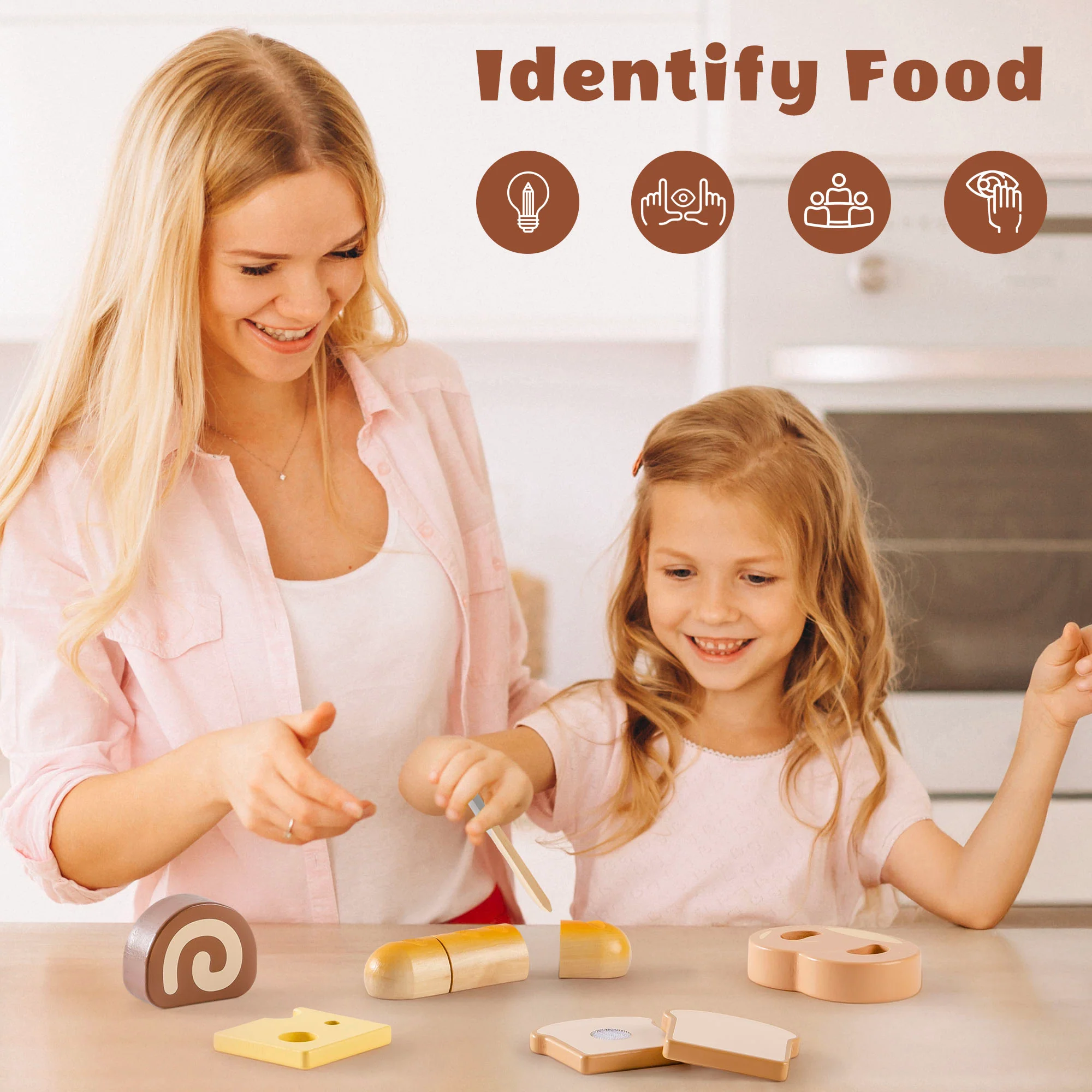 ROBUD Wooden Childs Play Food Set - Desserts - Image 12