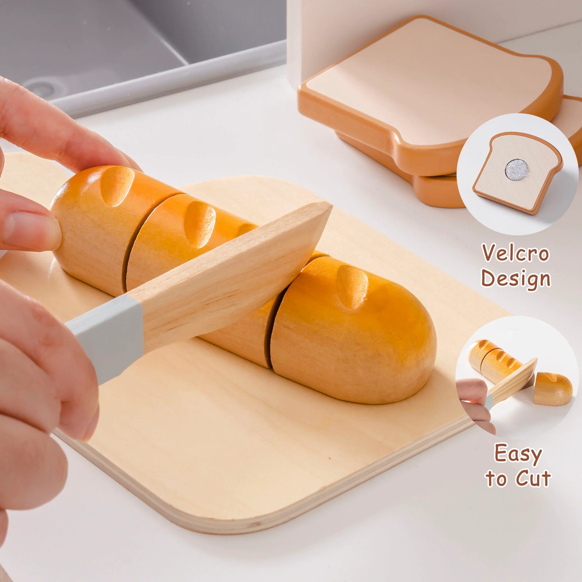 ROBUD Wooden Childs Play Food Set - Desserts - Image 8