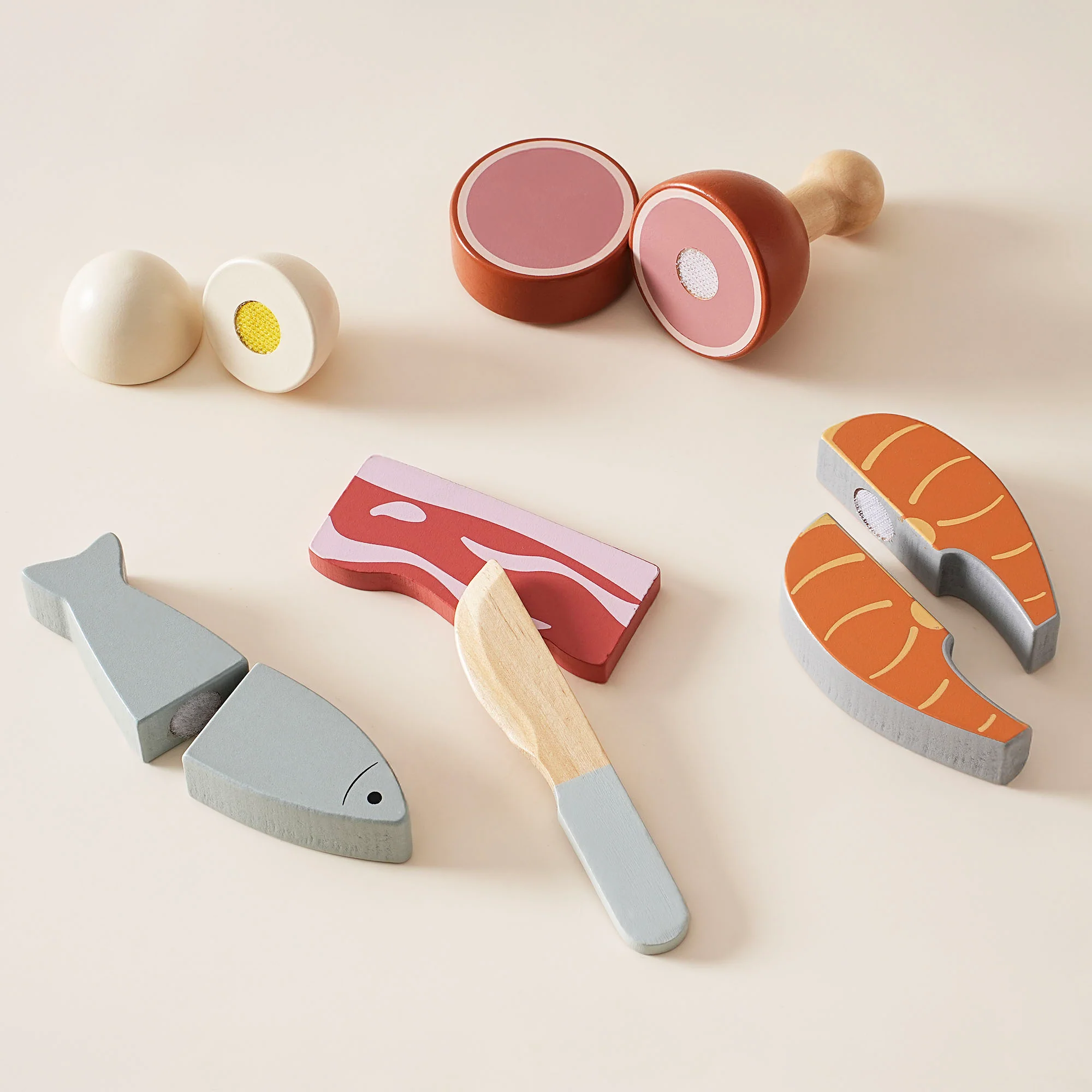 ROBUD Wooden Childs Play Food Set - Meat - Image 3