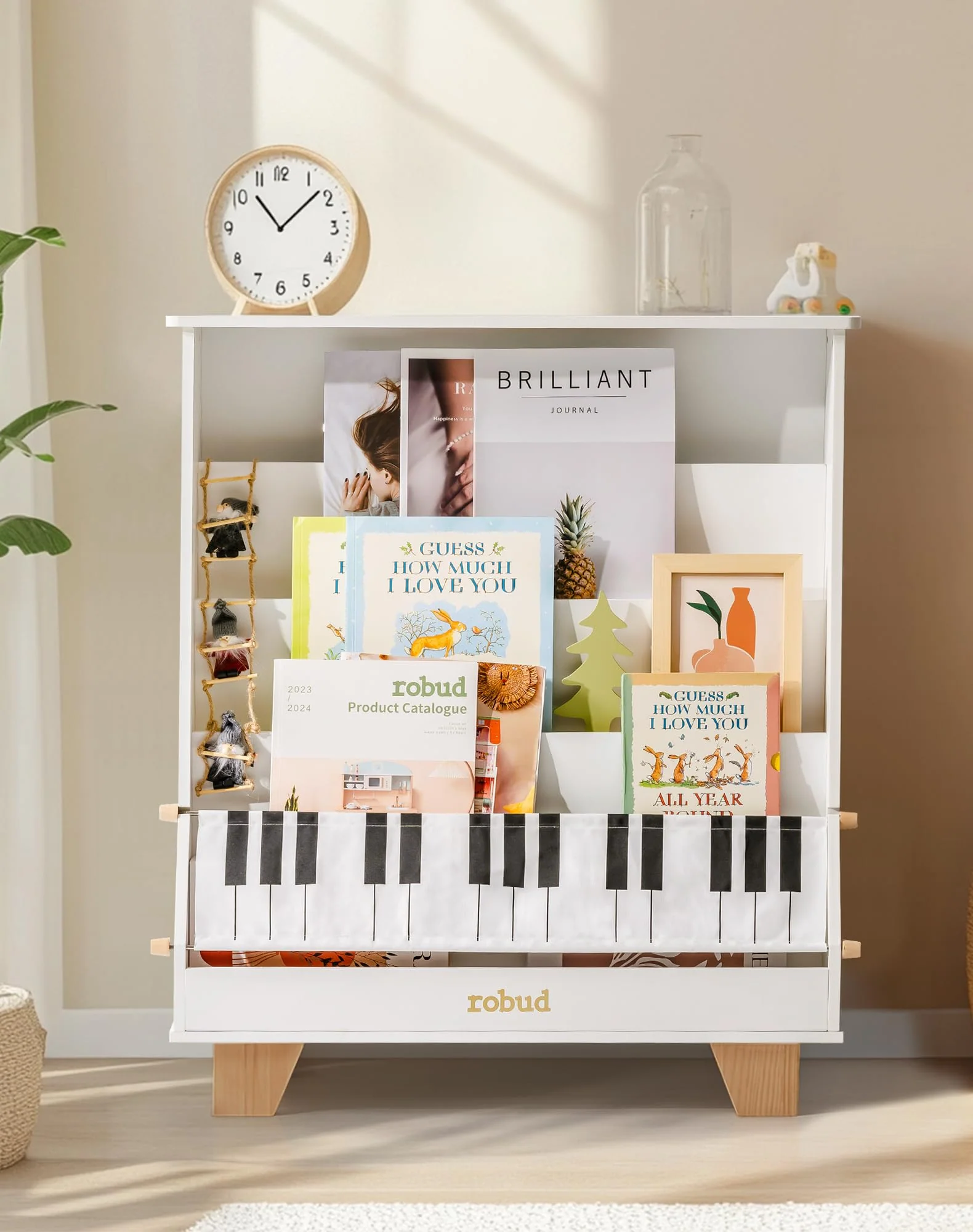 ROBUD Wooden Kids Bookshelf - Piano - Image 15