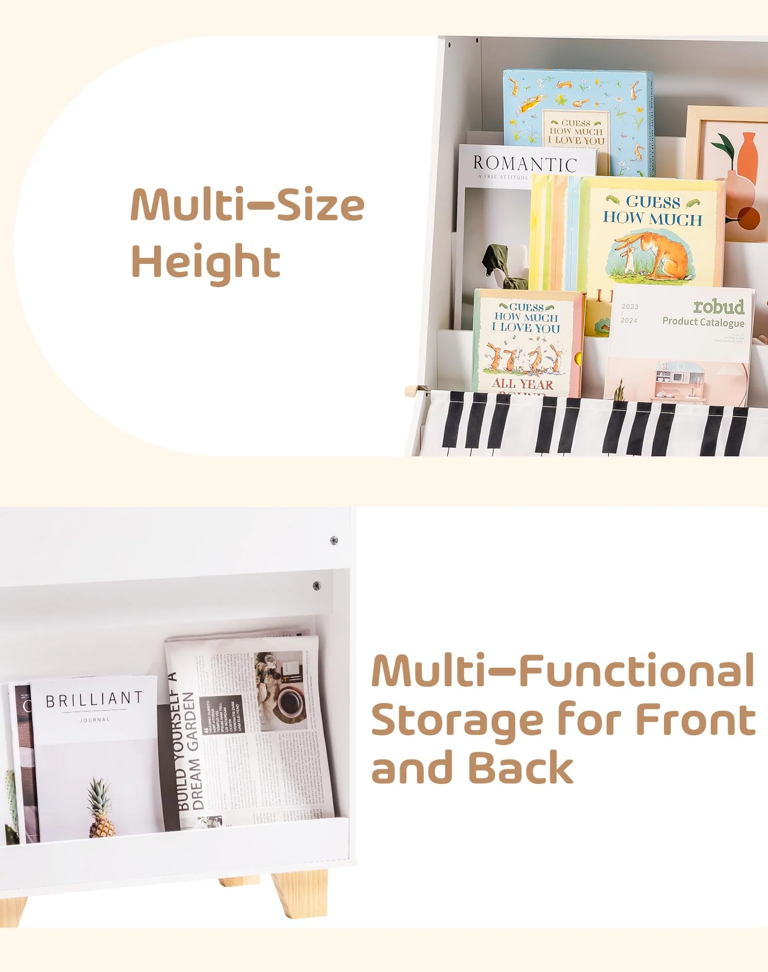 ROBUD Wooden Kids Bookshelf - Piano - Image 16