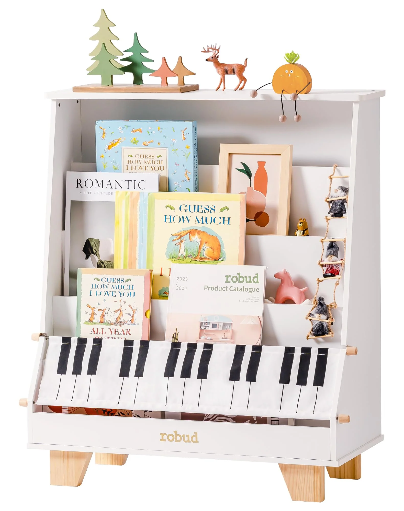 ROBUD Wooden Kids Bookshelf - Piano - Image 17