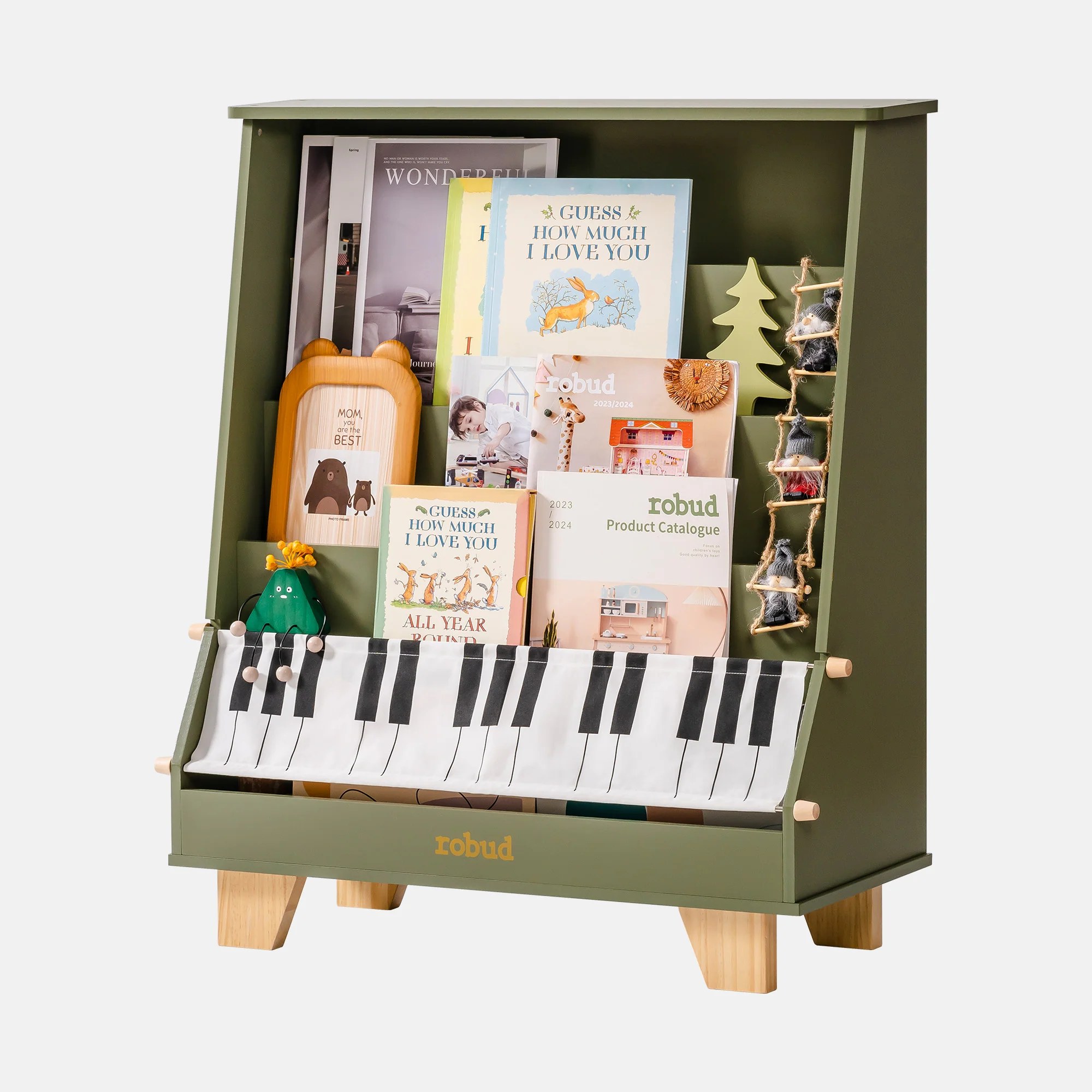 ROBUD Wooden Kids Bookshelf - Piano - Image 8
