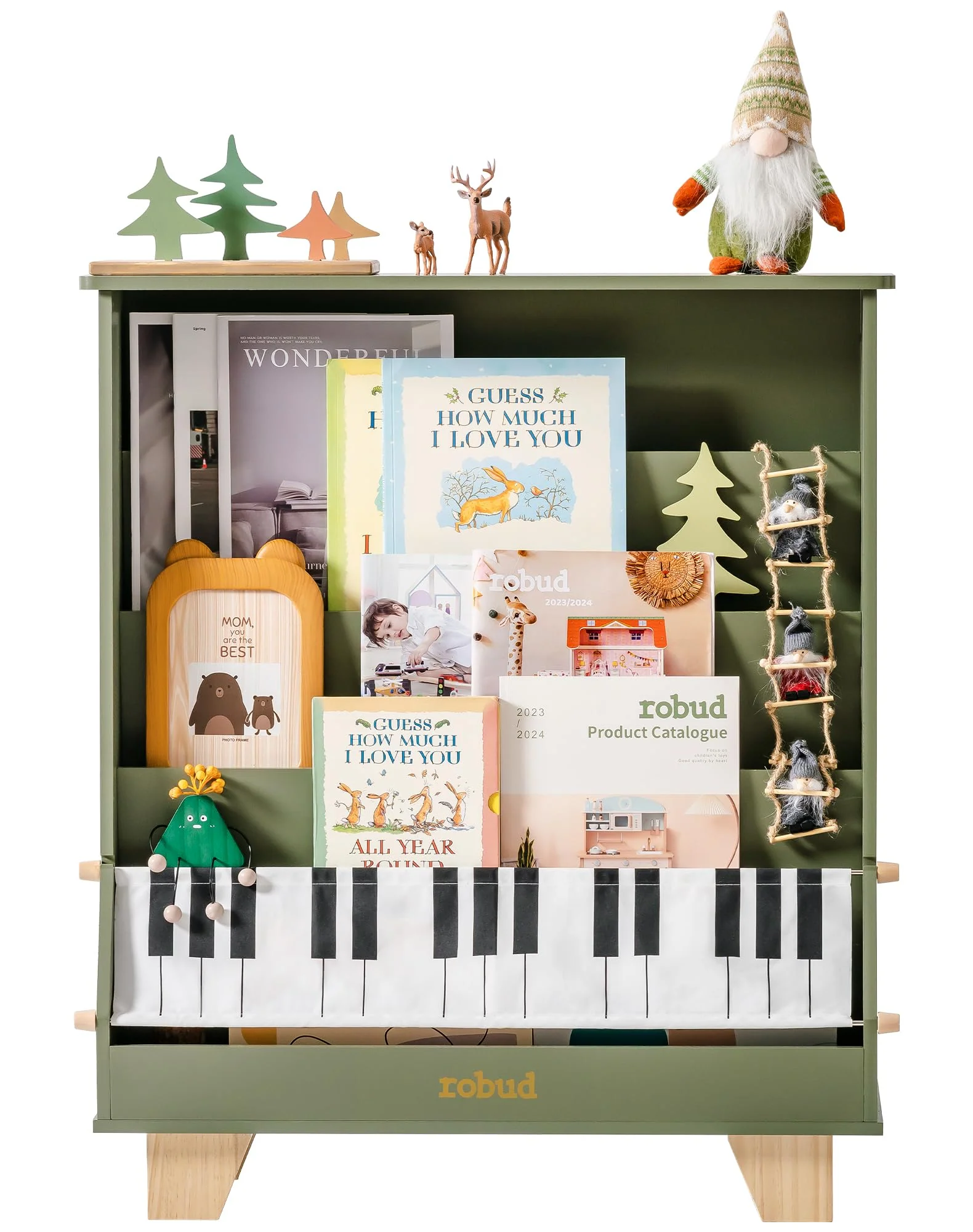 ROBUD Wooden Kids Bookshelf - Piano - Image 9