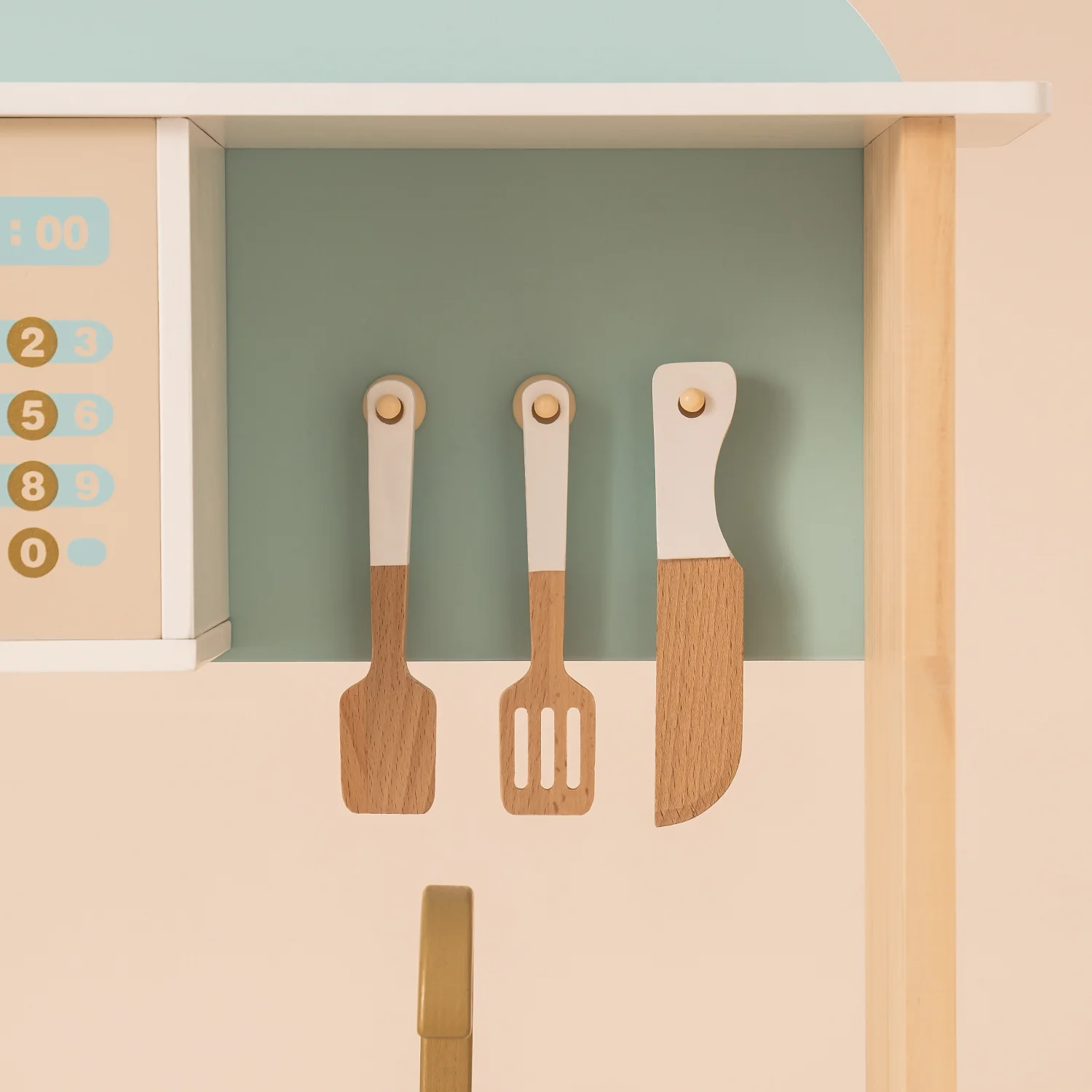 ROBUD Wooden Kitchen Pretend Play Set with Accessories WCF14 - Image 6