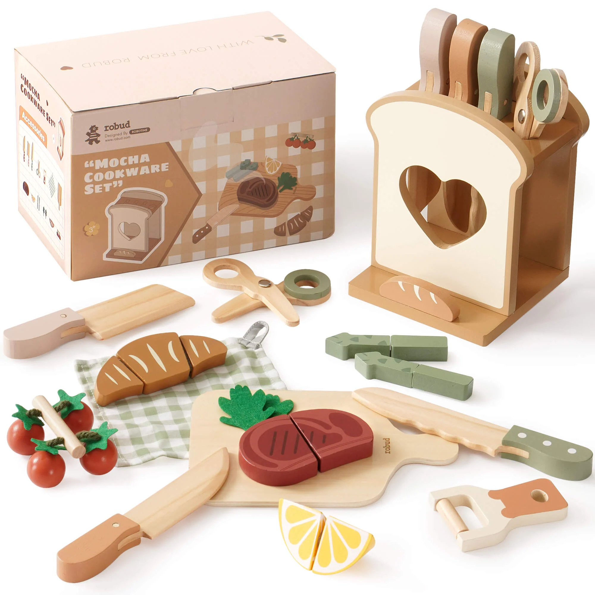 ROBUD Wooden Knife Set 16pcs - Image 4