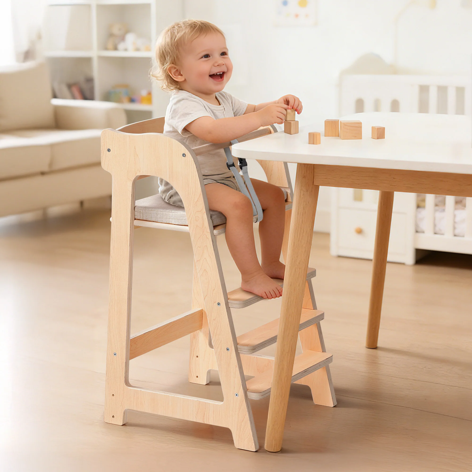 ROBUD Wooden Multifunctional High Chair - Image 2
