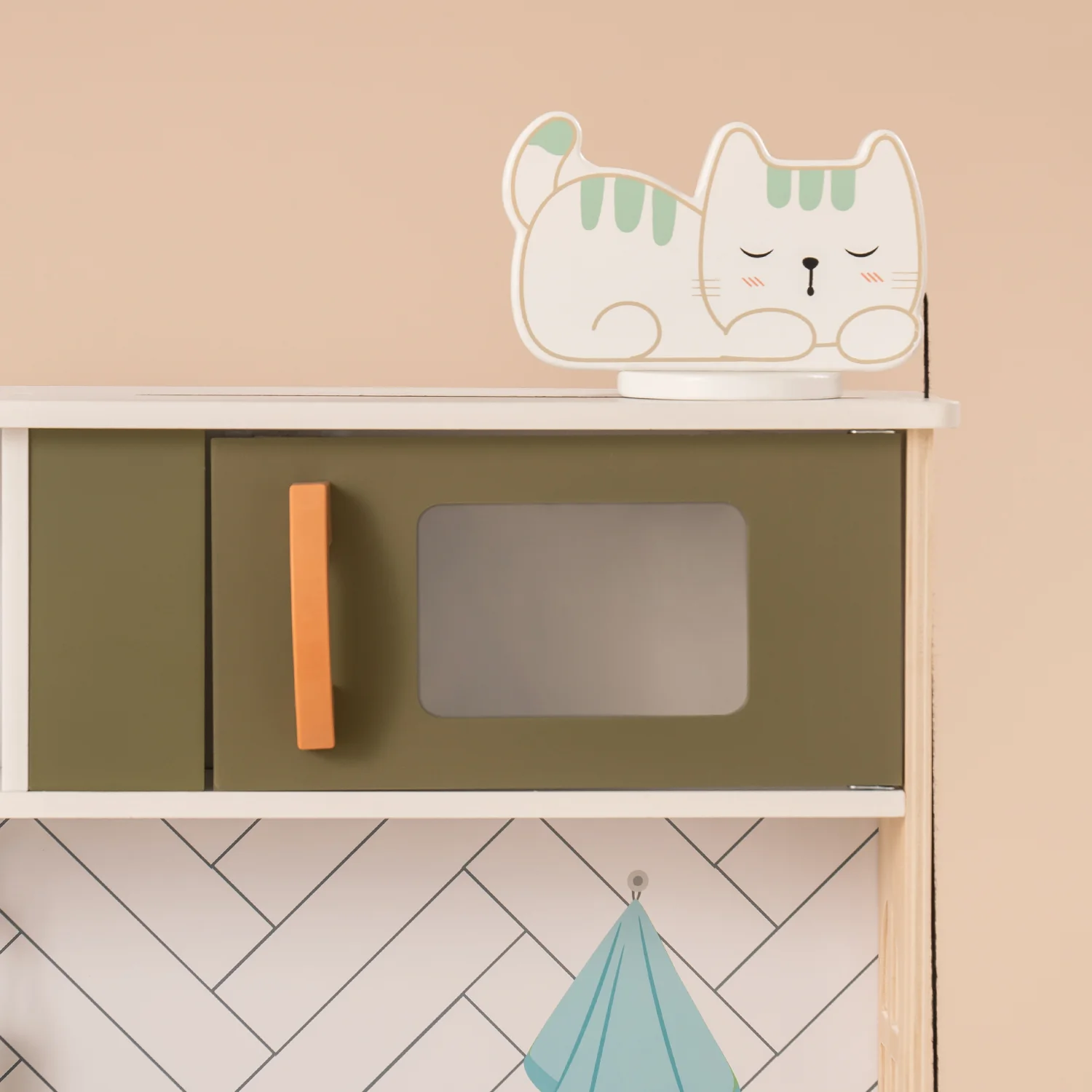 ROBUD Wooden Play Kitchen for Toddlers Kids WG187 - Image 6