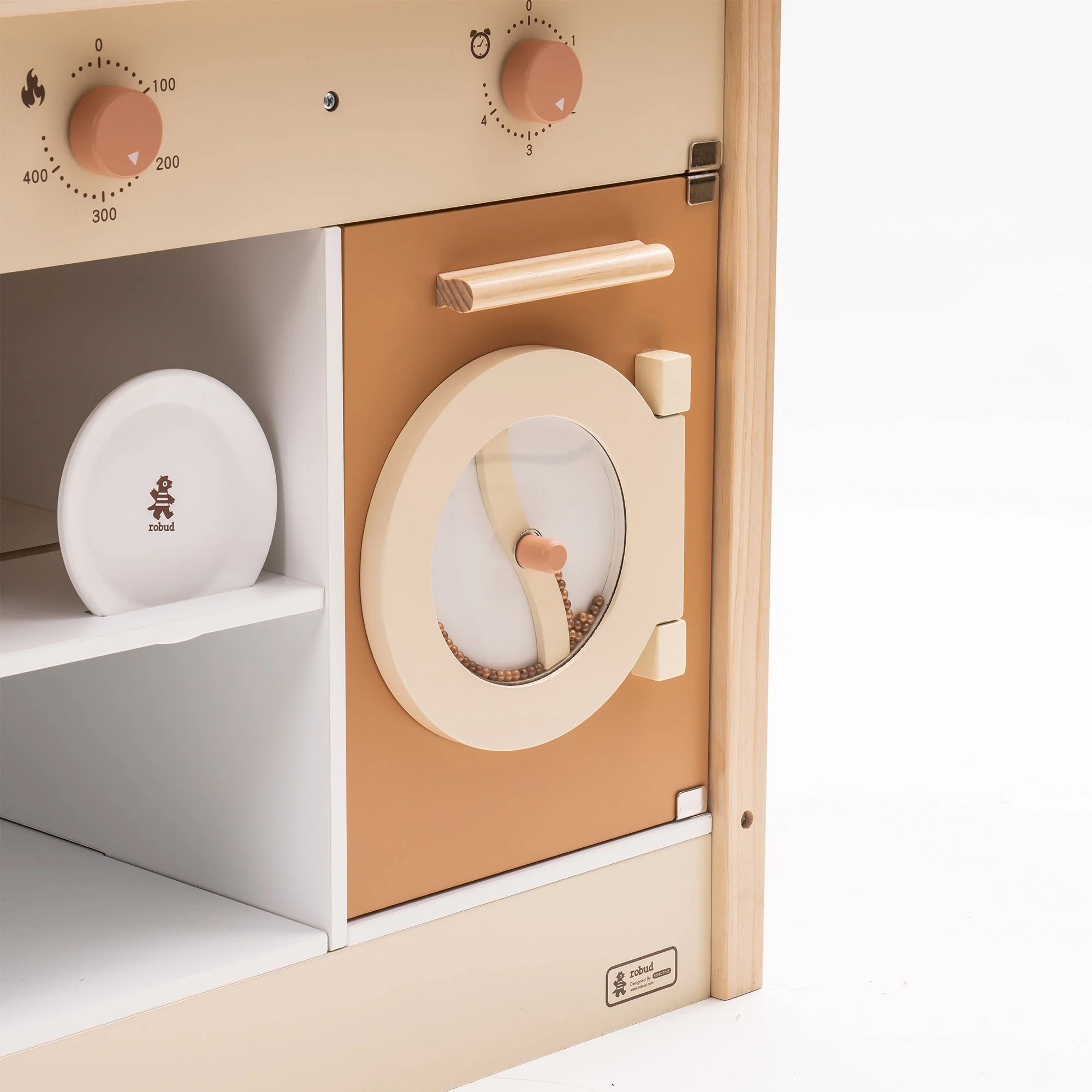 Robud Wooden Play Kitchen with Realistic Accessories - Image 6