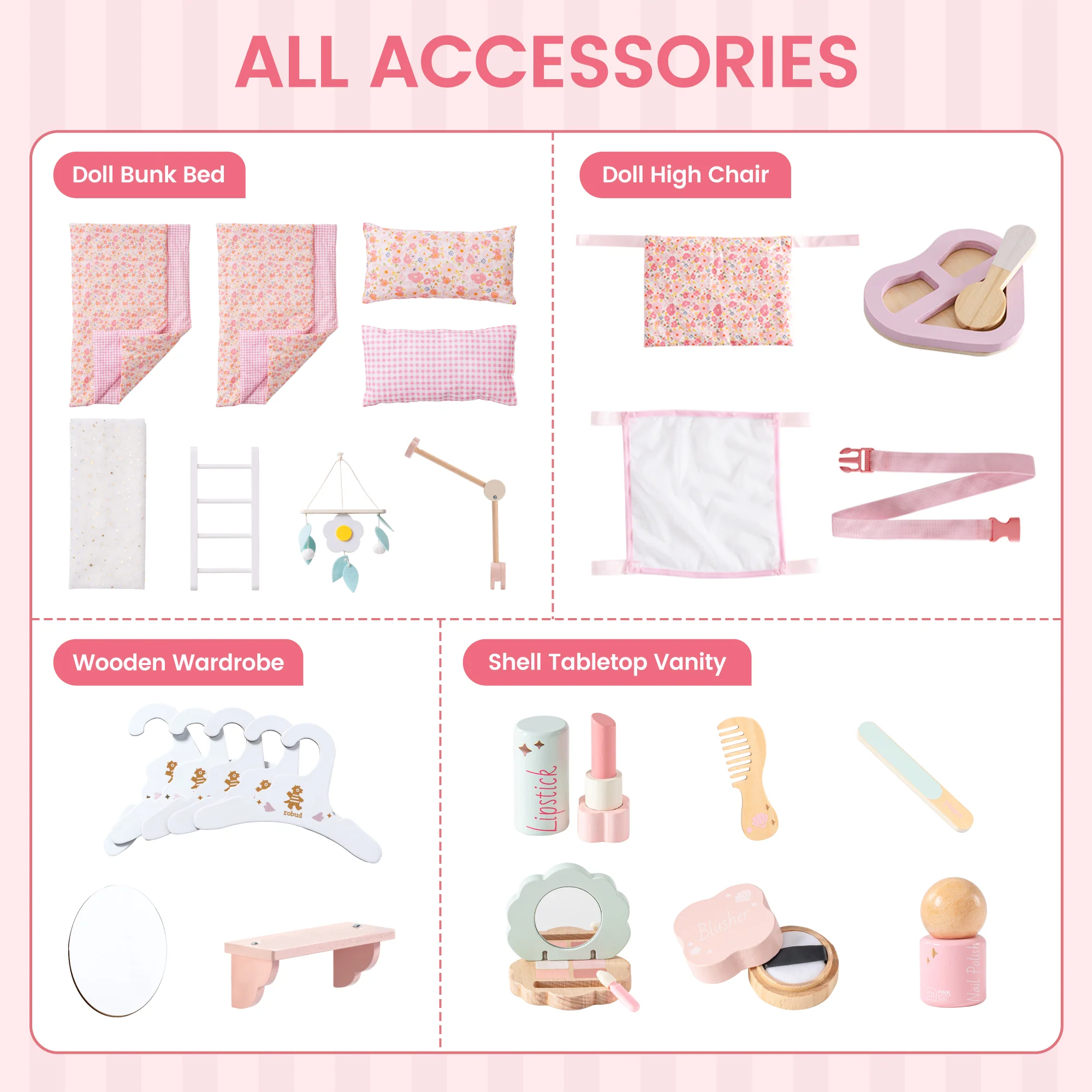 ROBUD Homey Stories Series - Wooden Princess Toys - Image 6