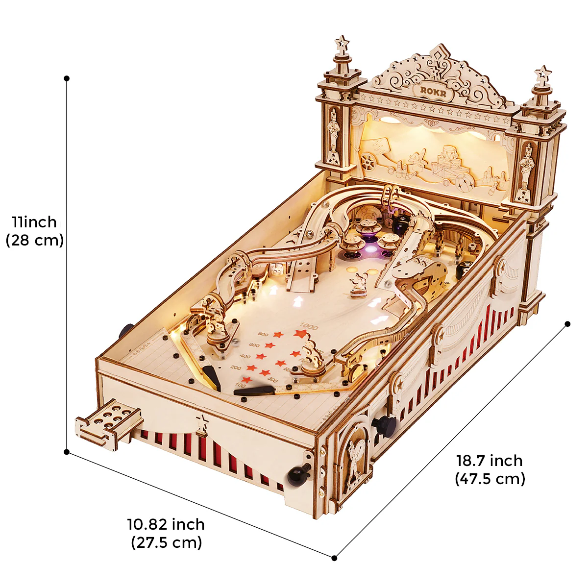 ROKR 3D Pinball Machine 3D Wooden Puzzle EG01 - Image 10