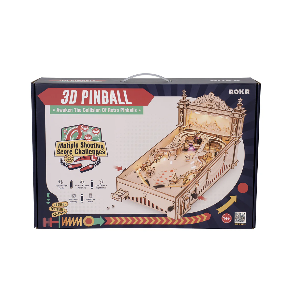 ROKR 3D Pinball Machine 3D Wooden Puzzle EG01 - Image 11