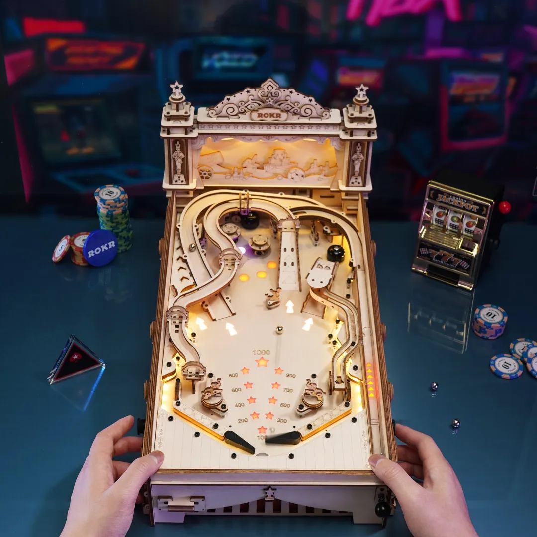 ROKR 3D Pinball Machine 3D Wooden Puzzle EG01 - Image 3