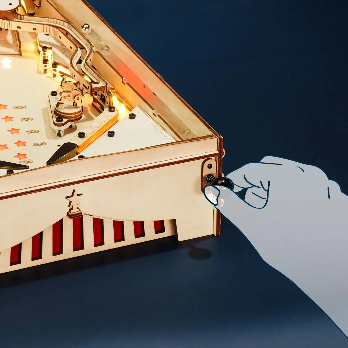 ROKR 3D Pinball Machine 3D Wooden Puzzle EG01 - Image 4