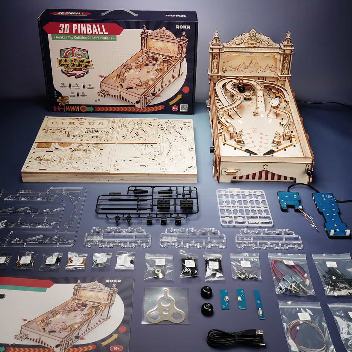 ROKR 3D Pinball Machine 3D Wooden Puzzle EG01 - Image 9